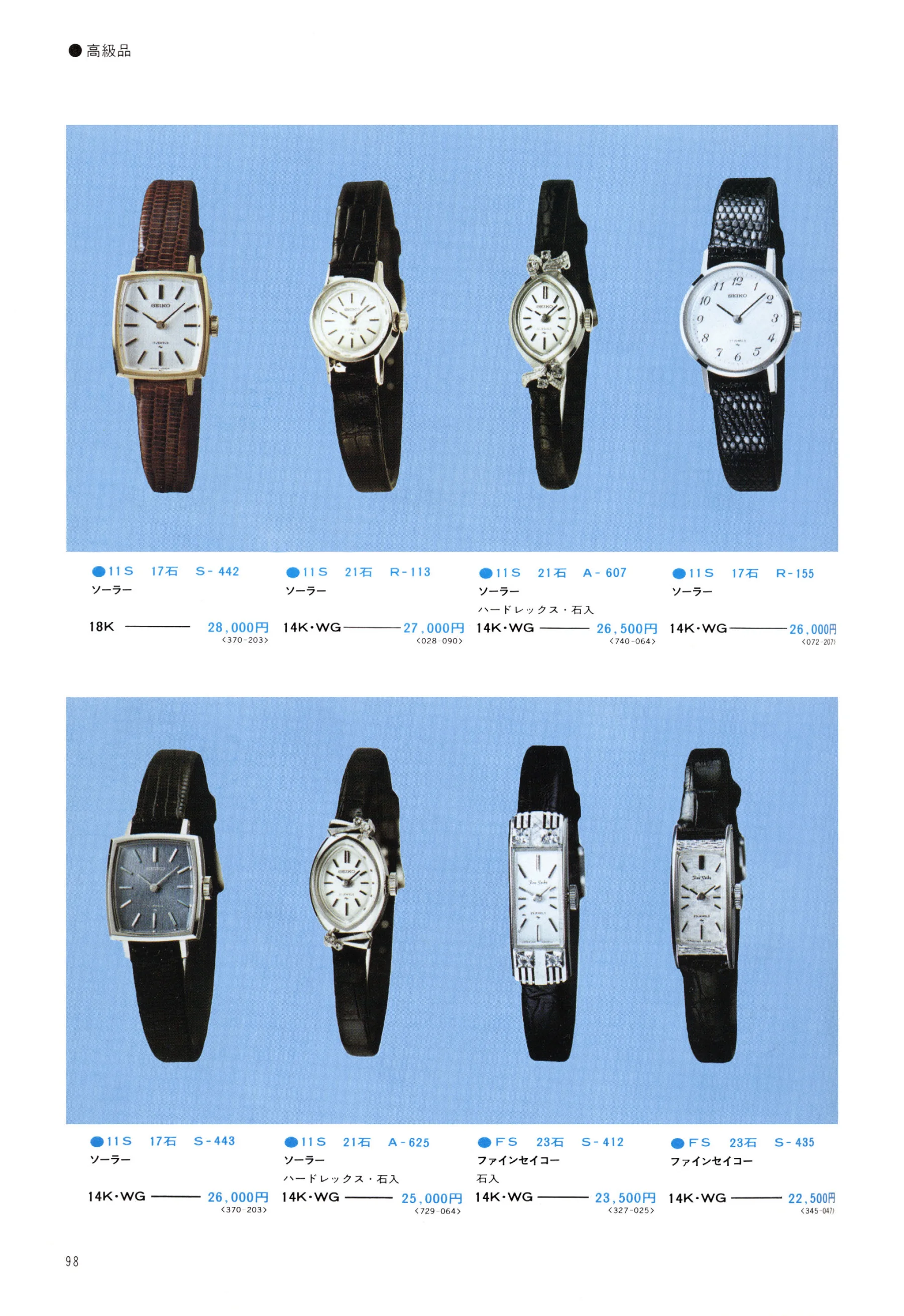 Seiko 1974, Scan page 103. Use the selection controls to identify a watch.