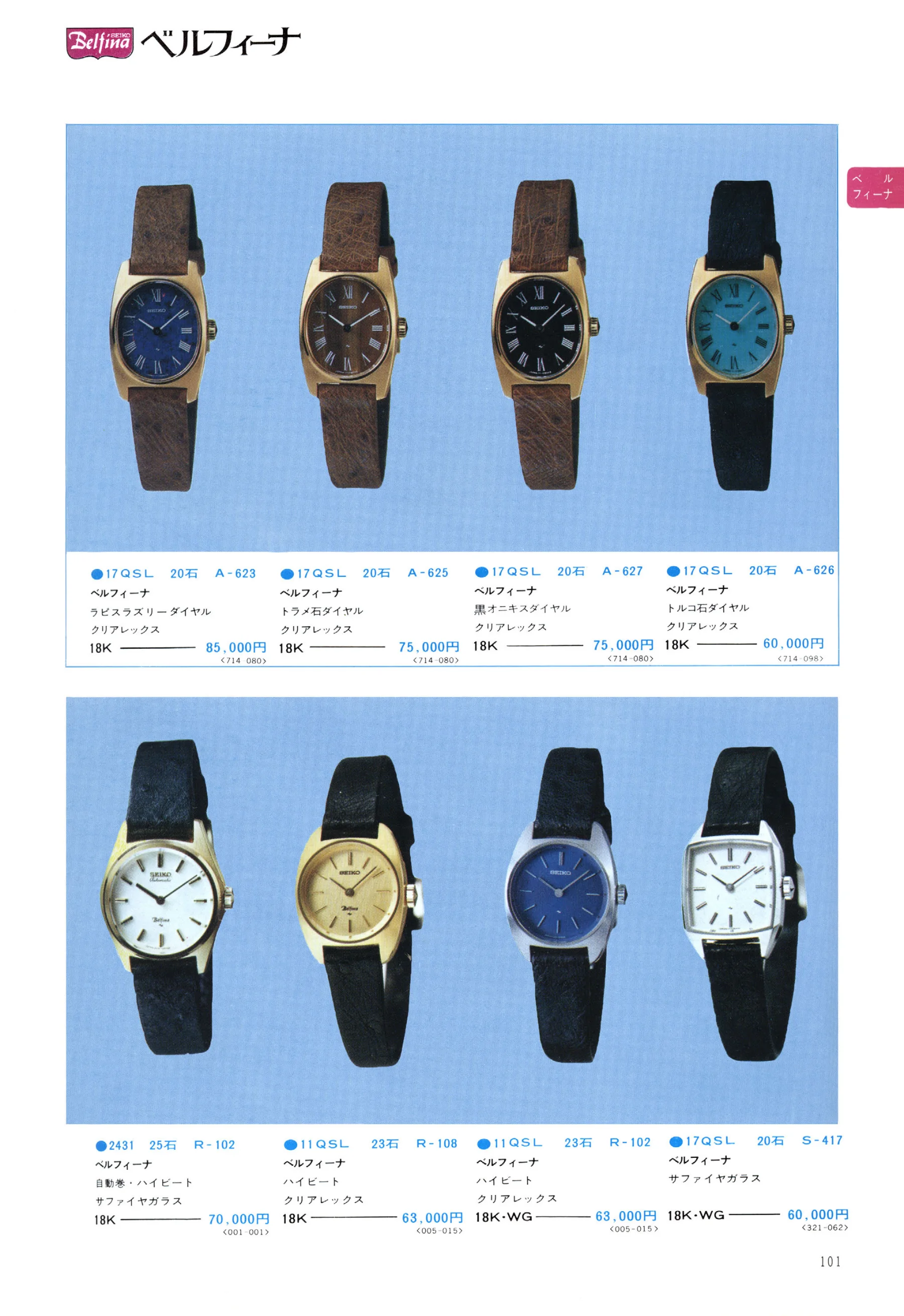 Seiko 1974, Scan page 106. Use the selection controls to identify a watch.
