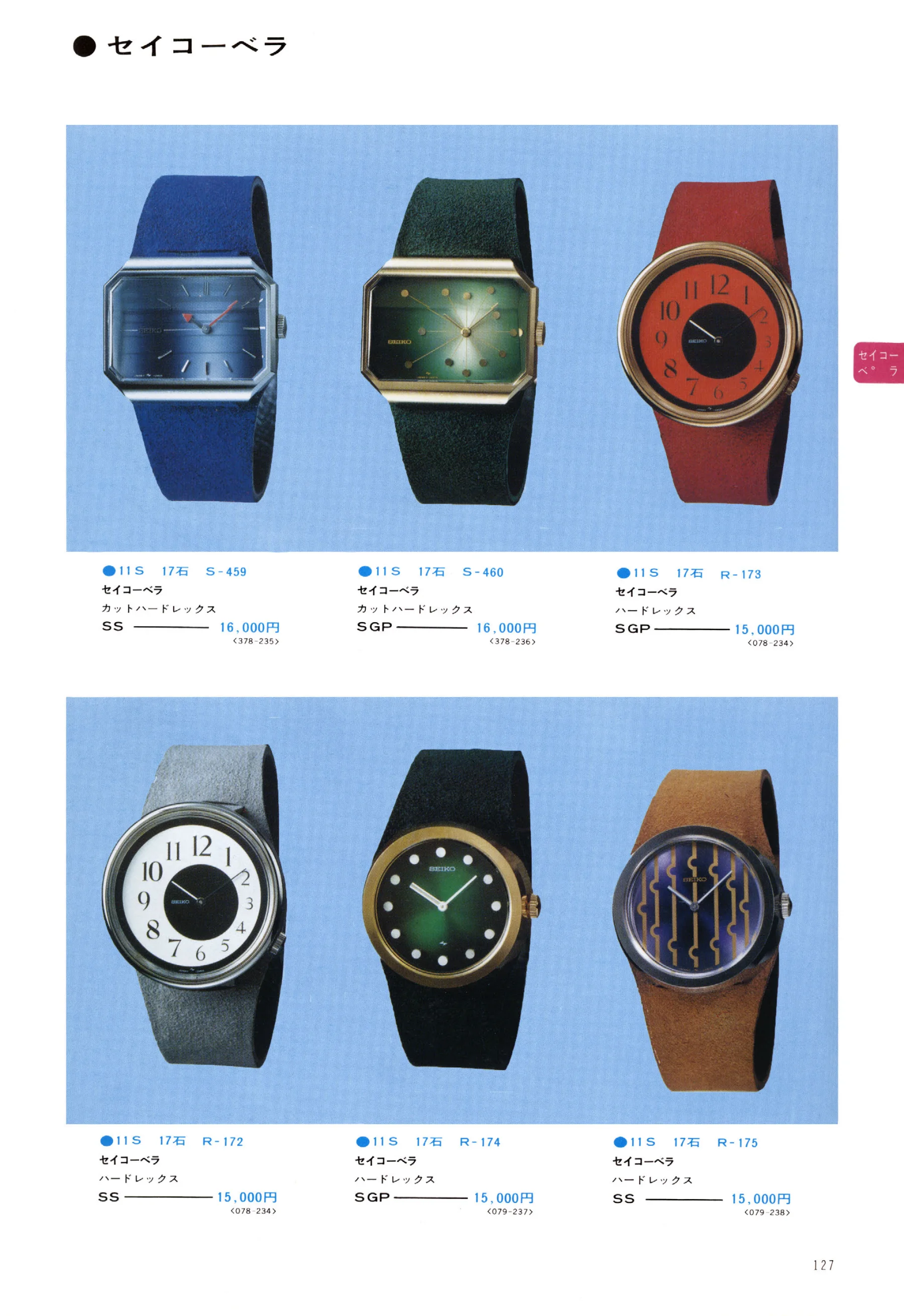 Seiko 1974, Scan page 132. Use the selection controls to identify a watch.