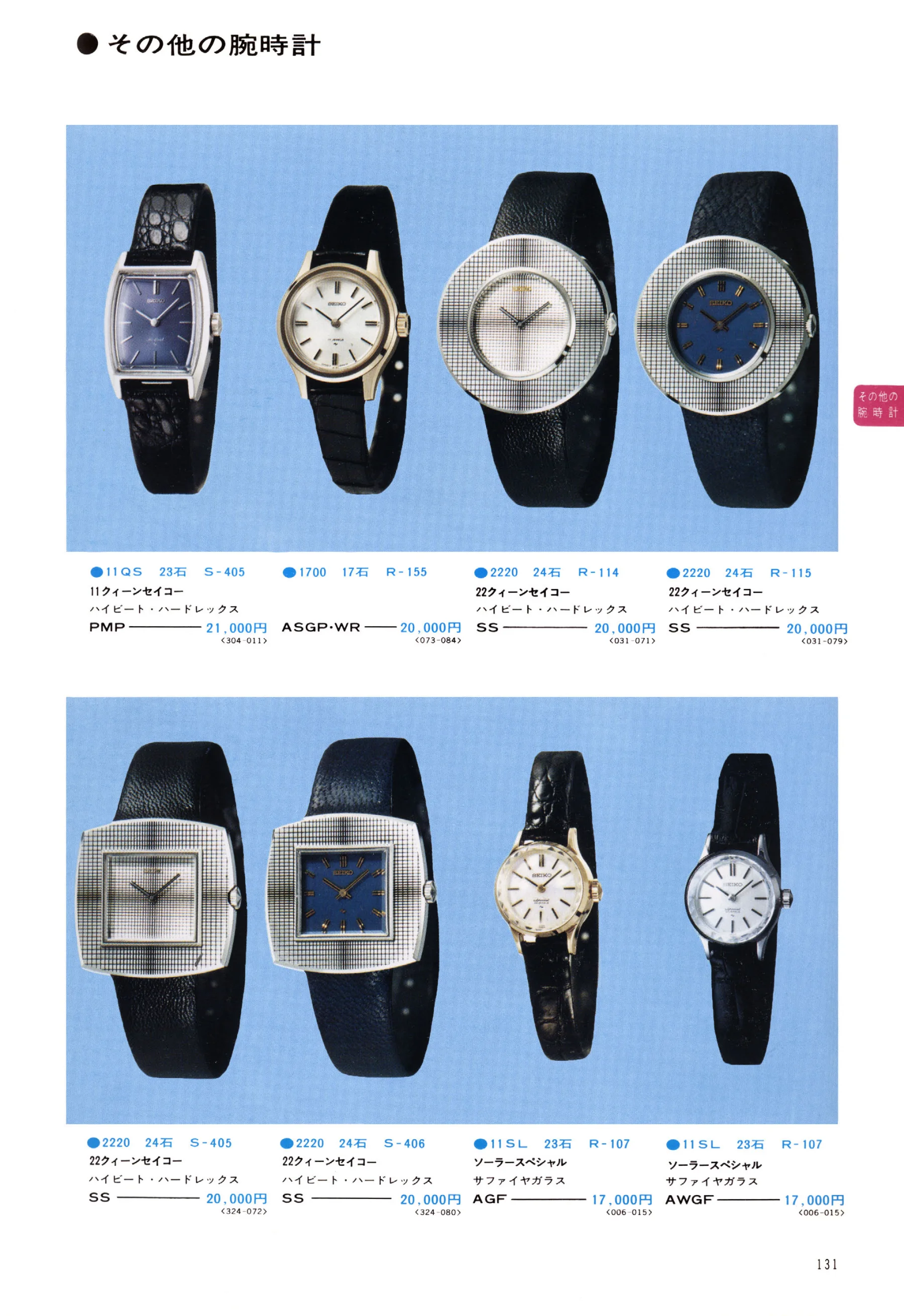Seiko 1974, Scan page 136. Use the selection controls to identify a watch.