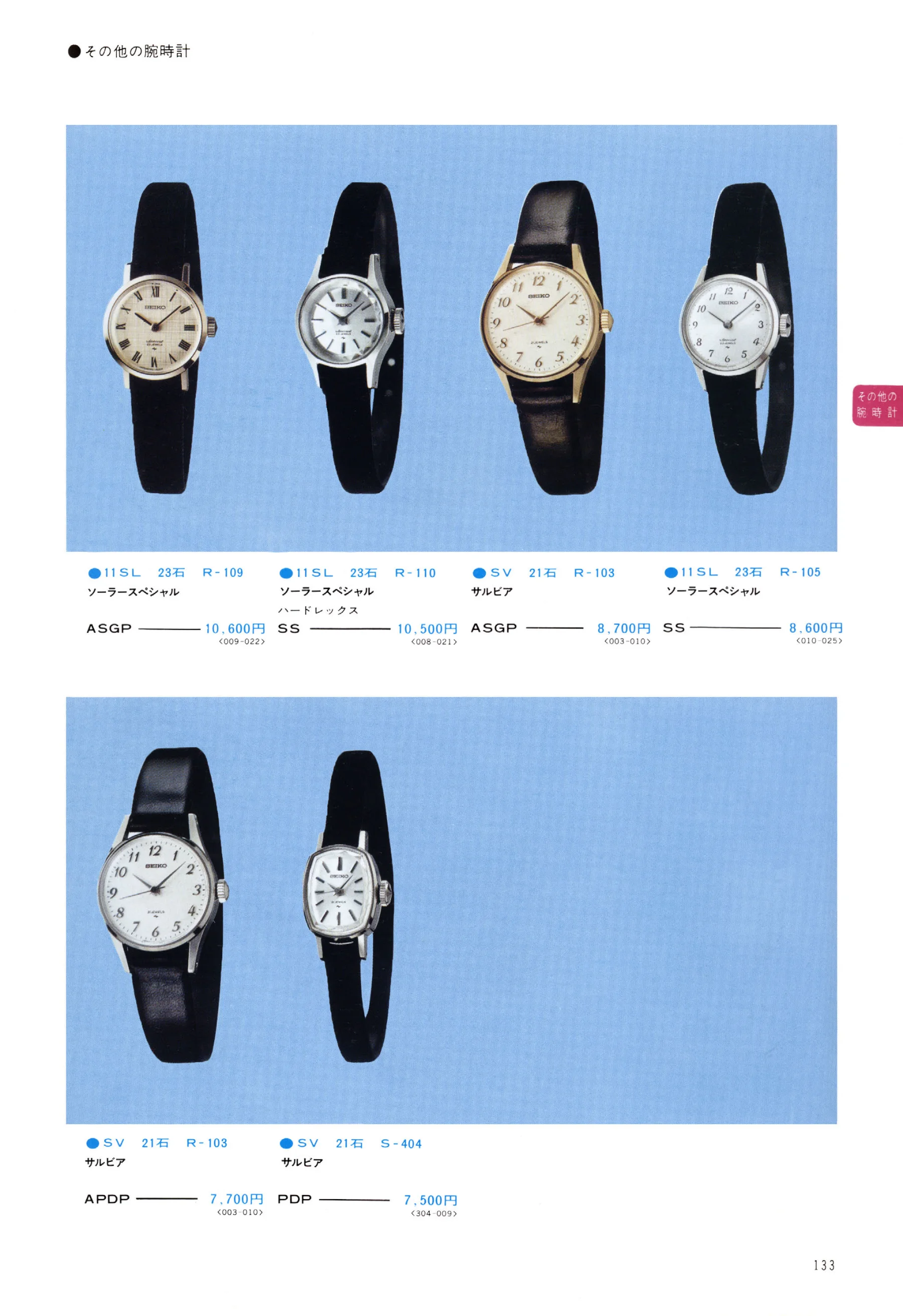 Seiko 1974, Scan page 138. Use the selection controls to identify a watch.