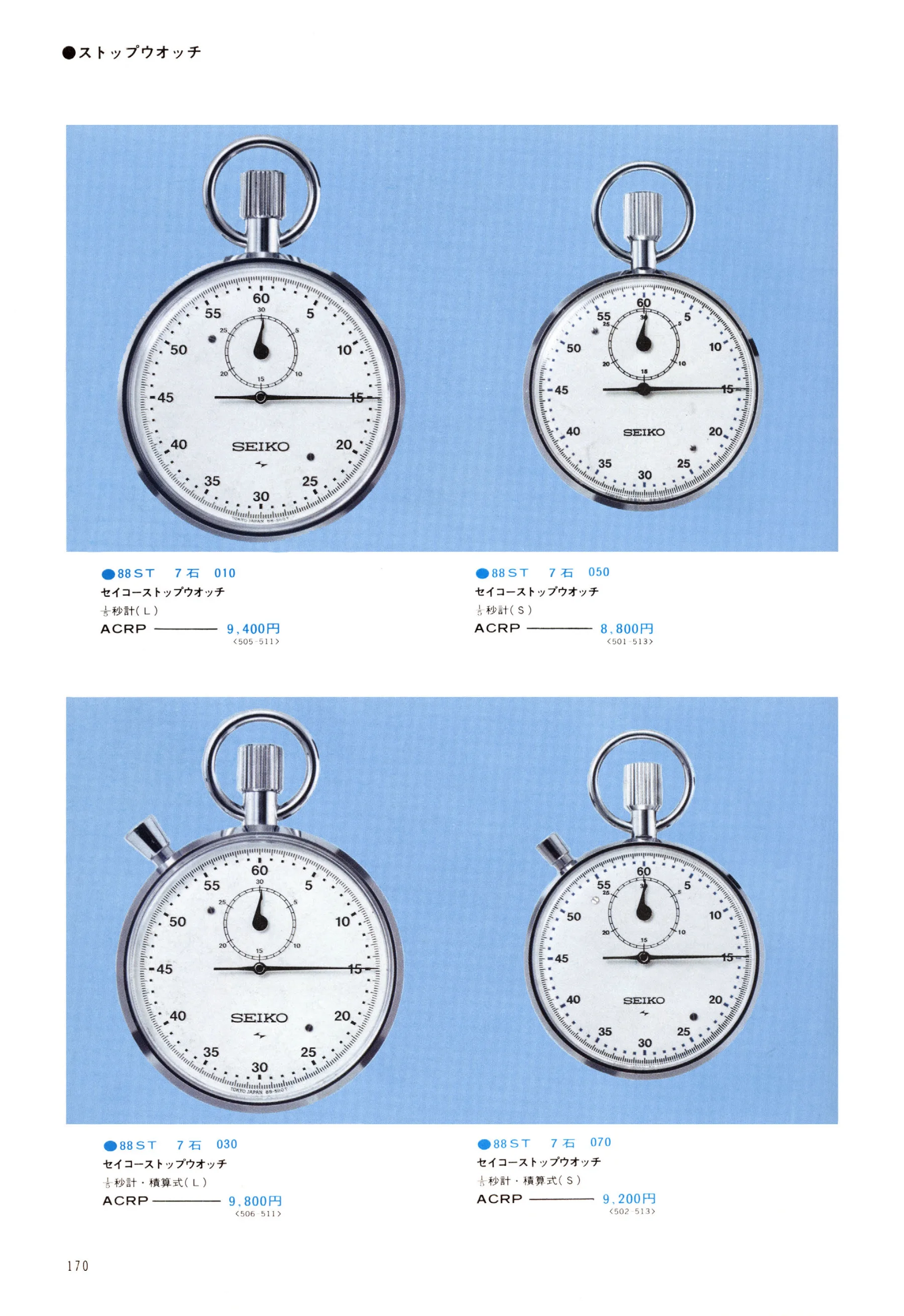Seiko 1974, Scan page 175. Use the selection controls to identify a watch.