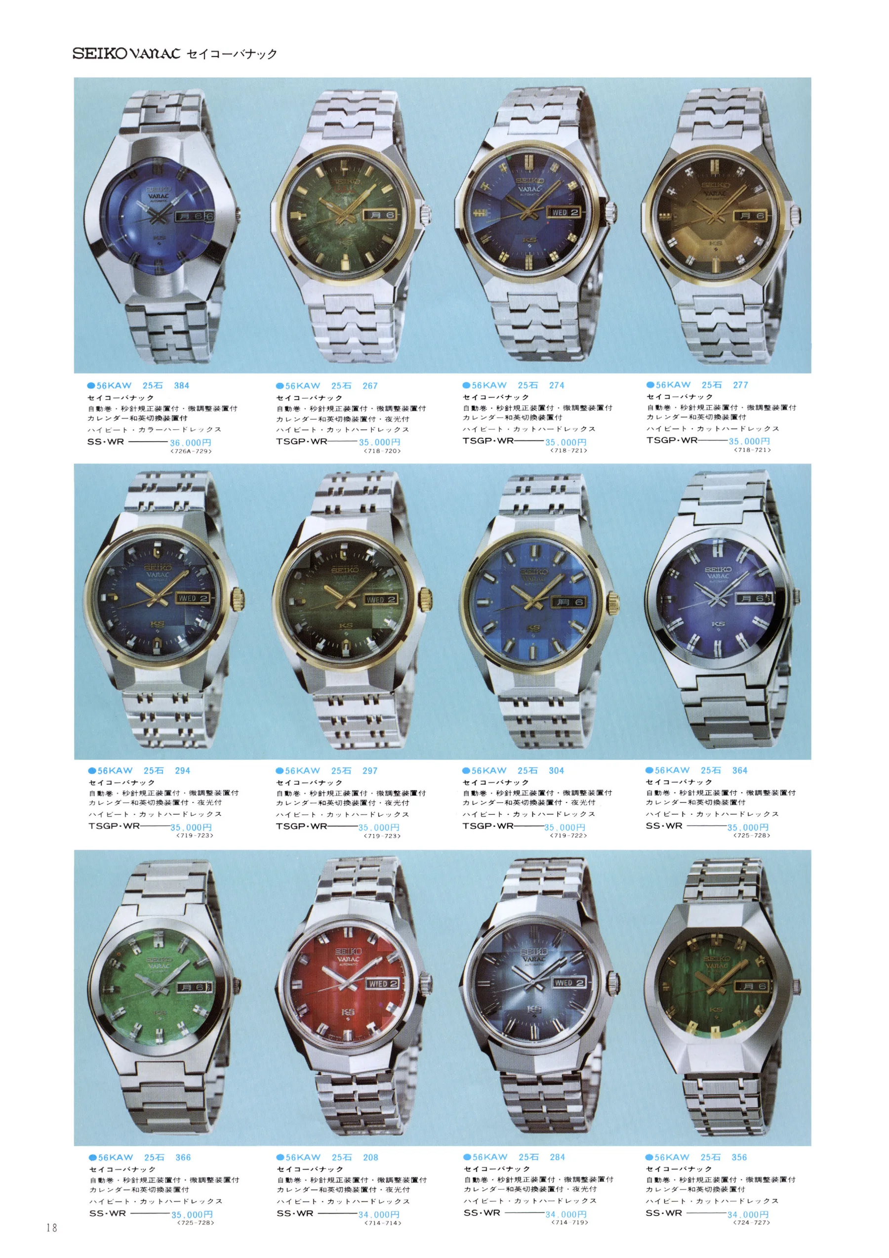 Seiko 1974, Scan page 24. Use the selection controls to identify a watch.