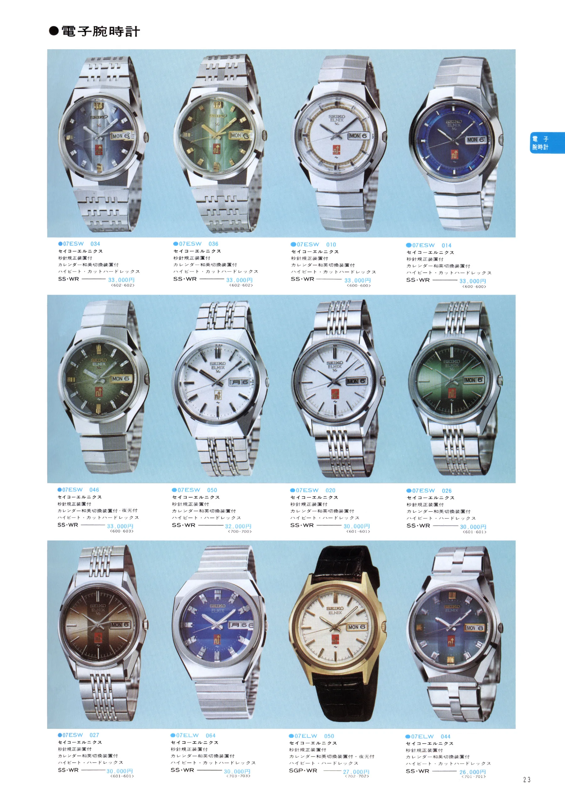 Seiko 1974, Scan page 29. Use the selection controls to identify a watch.