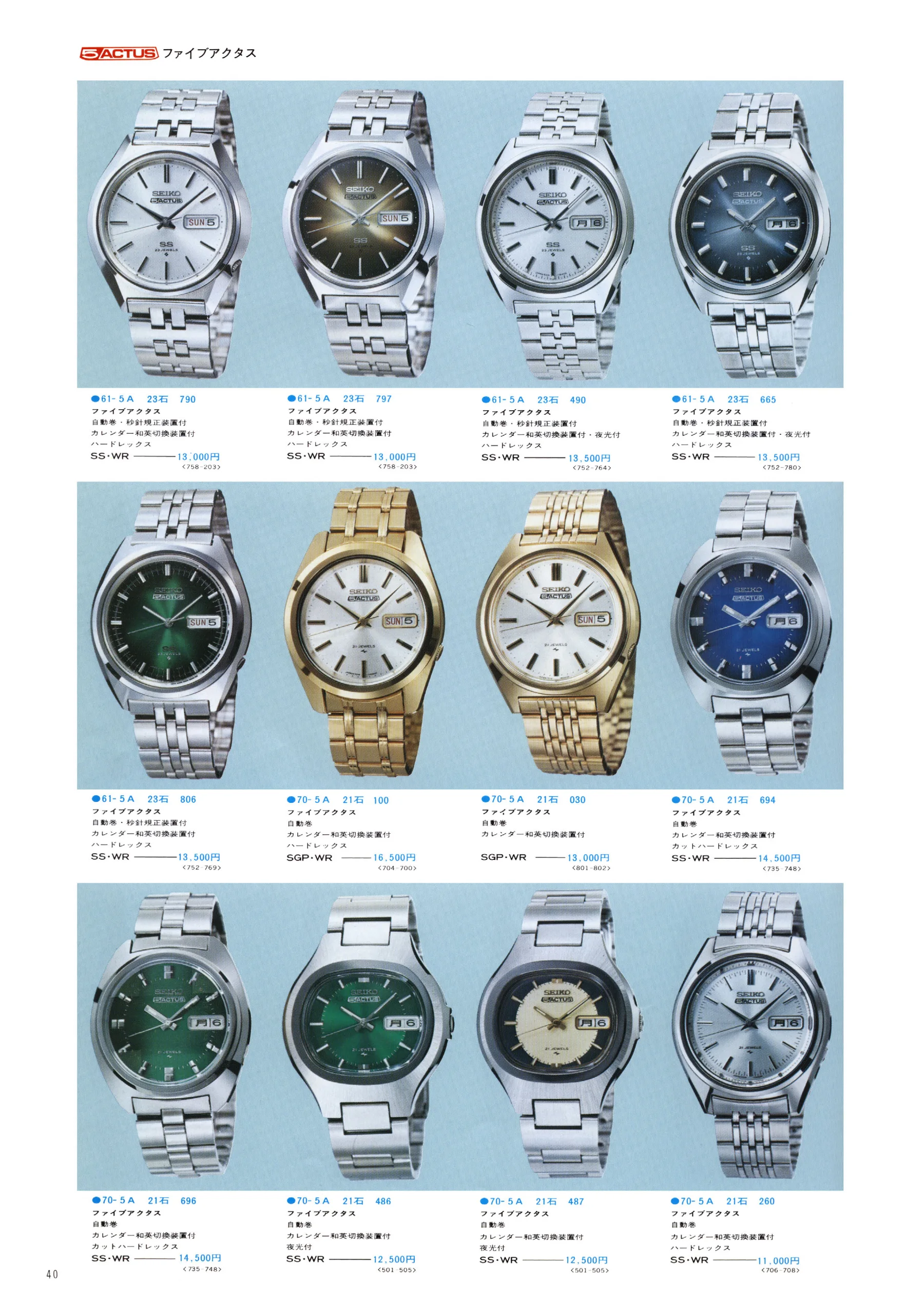 Seiko 1974, Scan page 46. Use the selection controls to identify a watch.