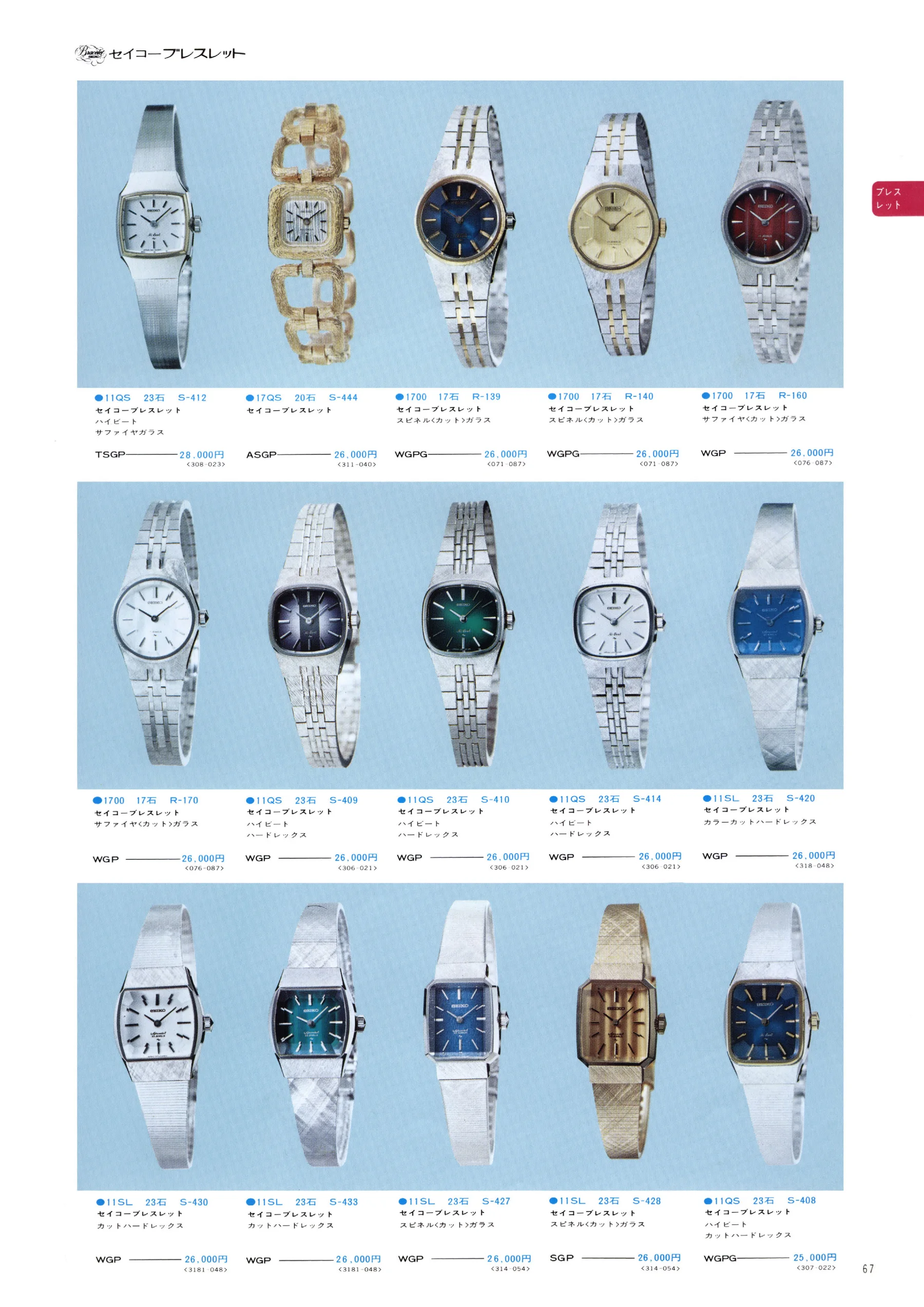 Seiko 1974, Scan page 73. Use the selection controls to identify a watch.