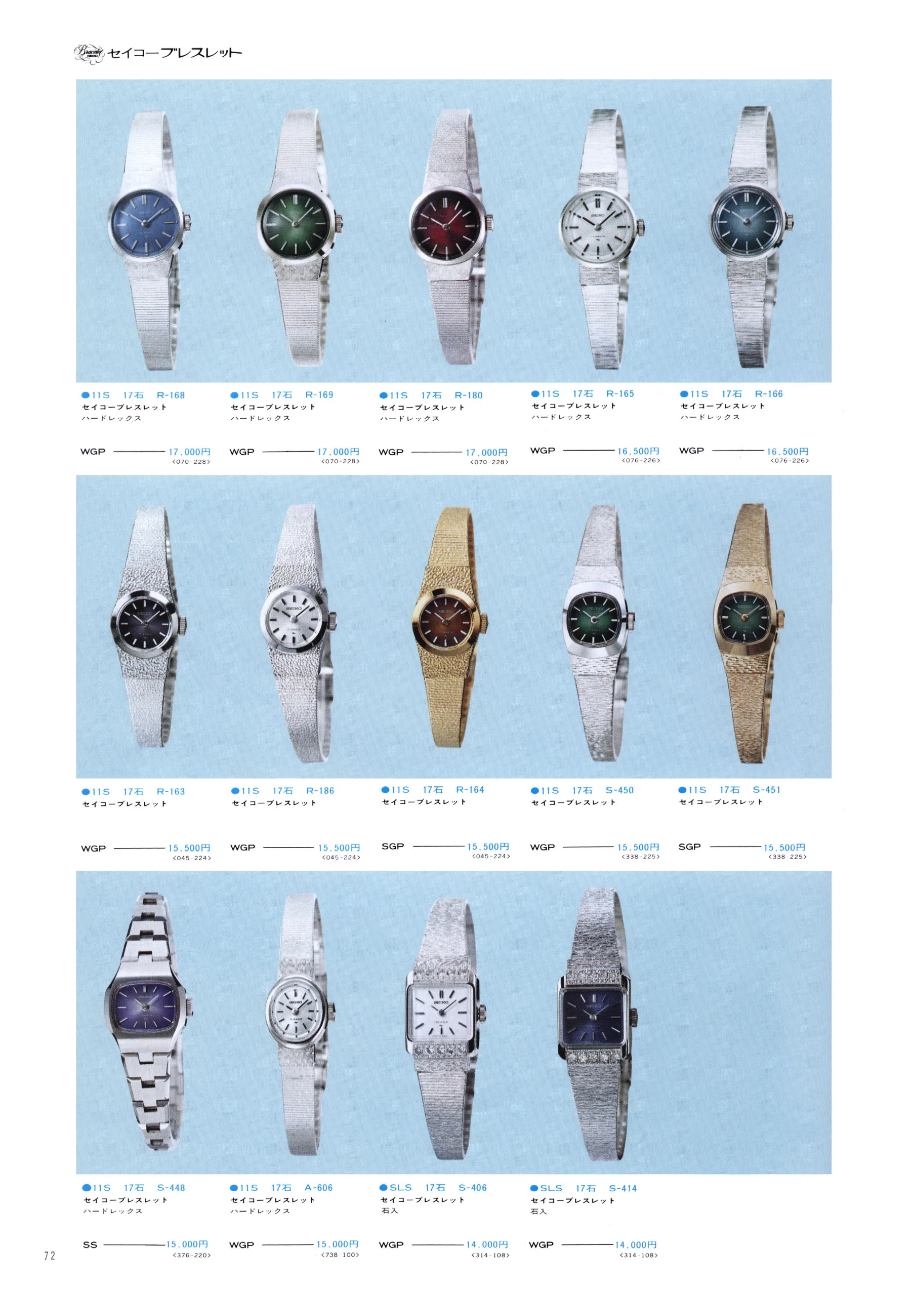 Seiko 1974, Scan page 78. Use the selection controls to identify a watch.