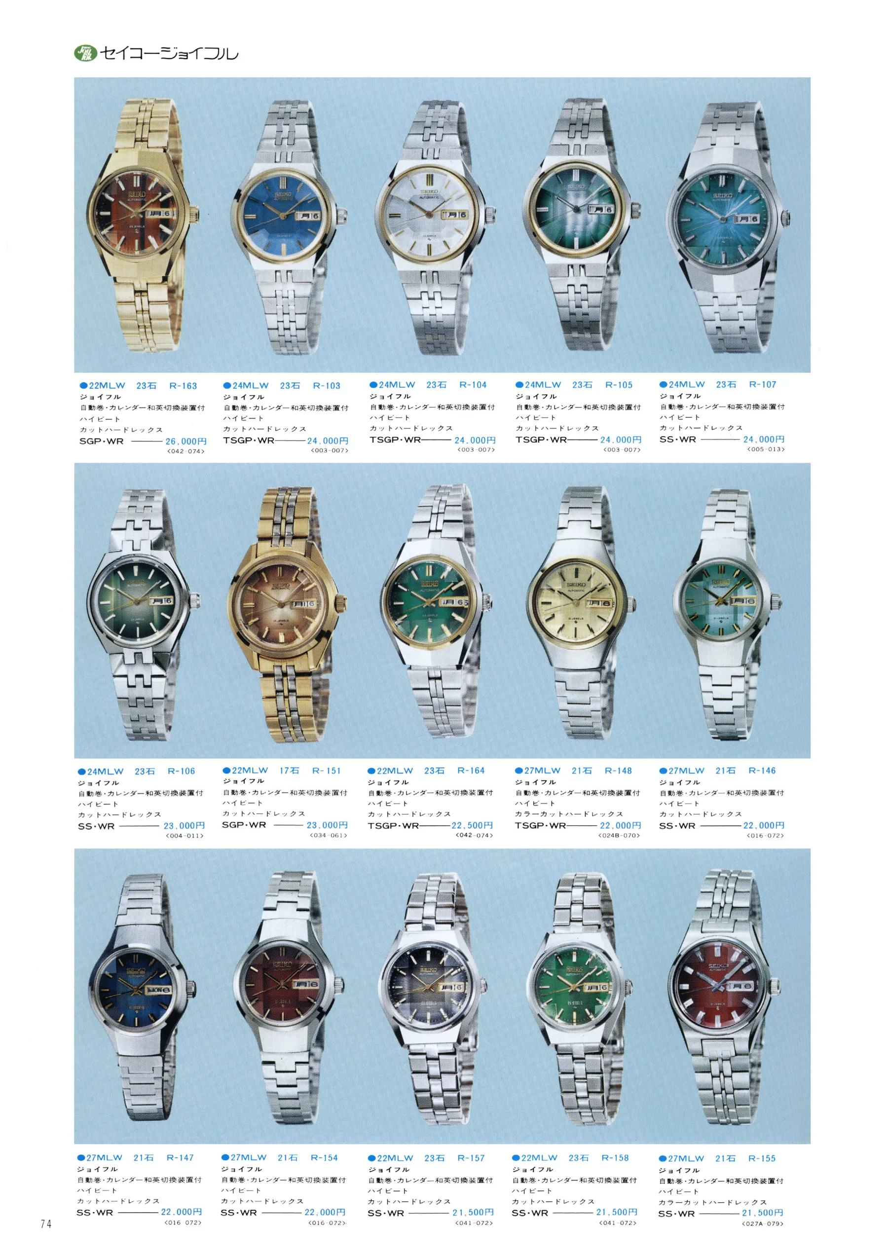 Seiko 1974, Scan page 80. Use the selection controls to identify a watch.
