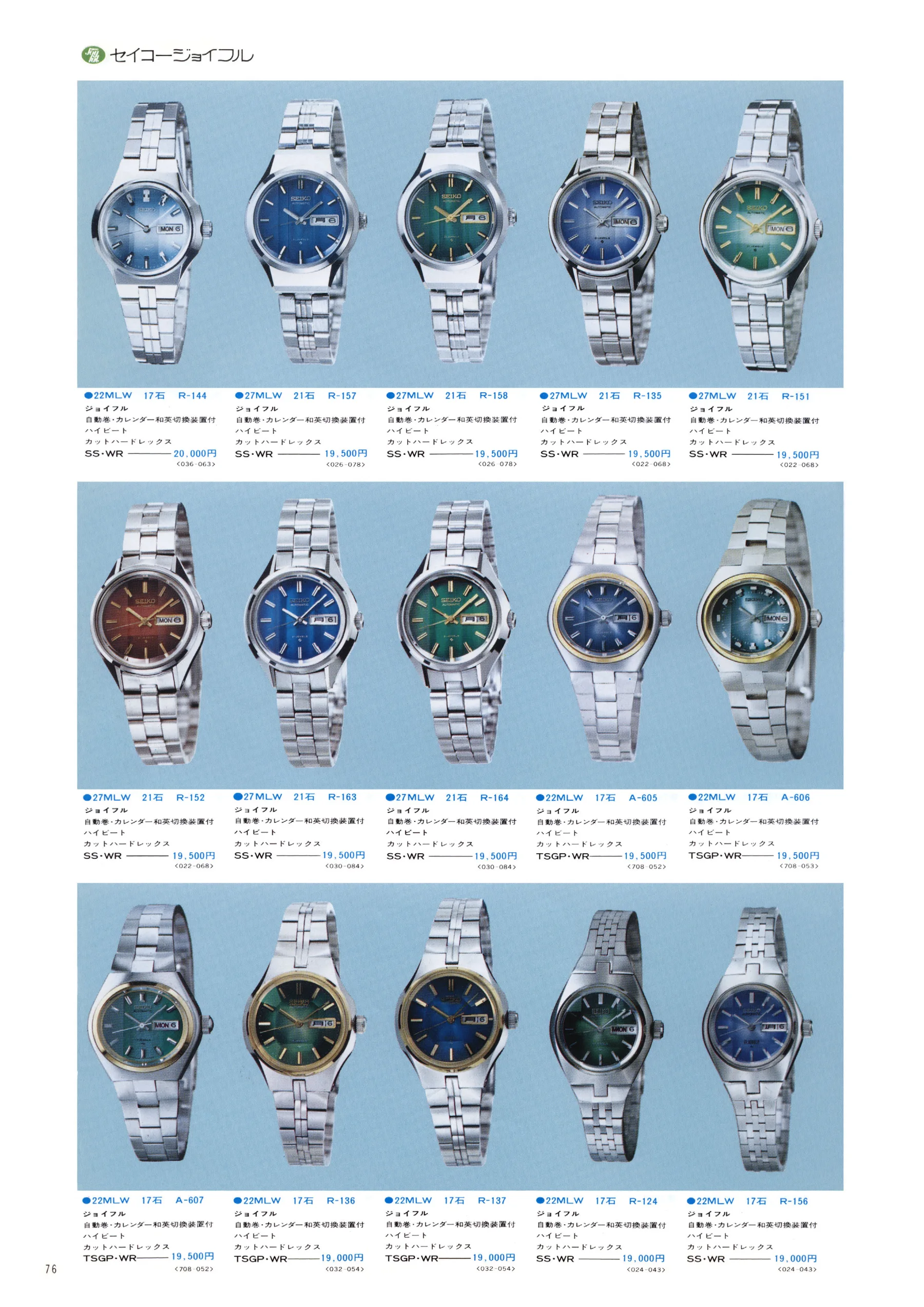 Seiko 1974, Scan page 82. Use the selection controls to identify a watch.
