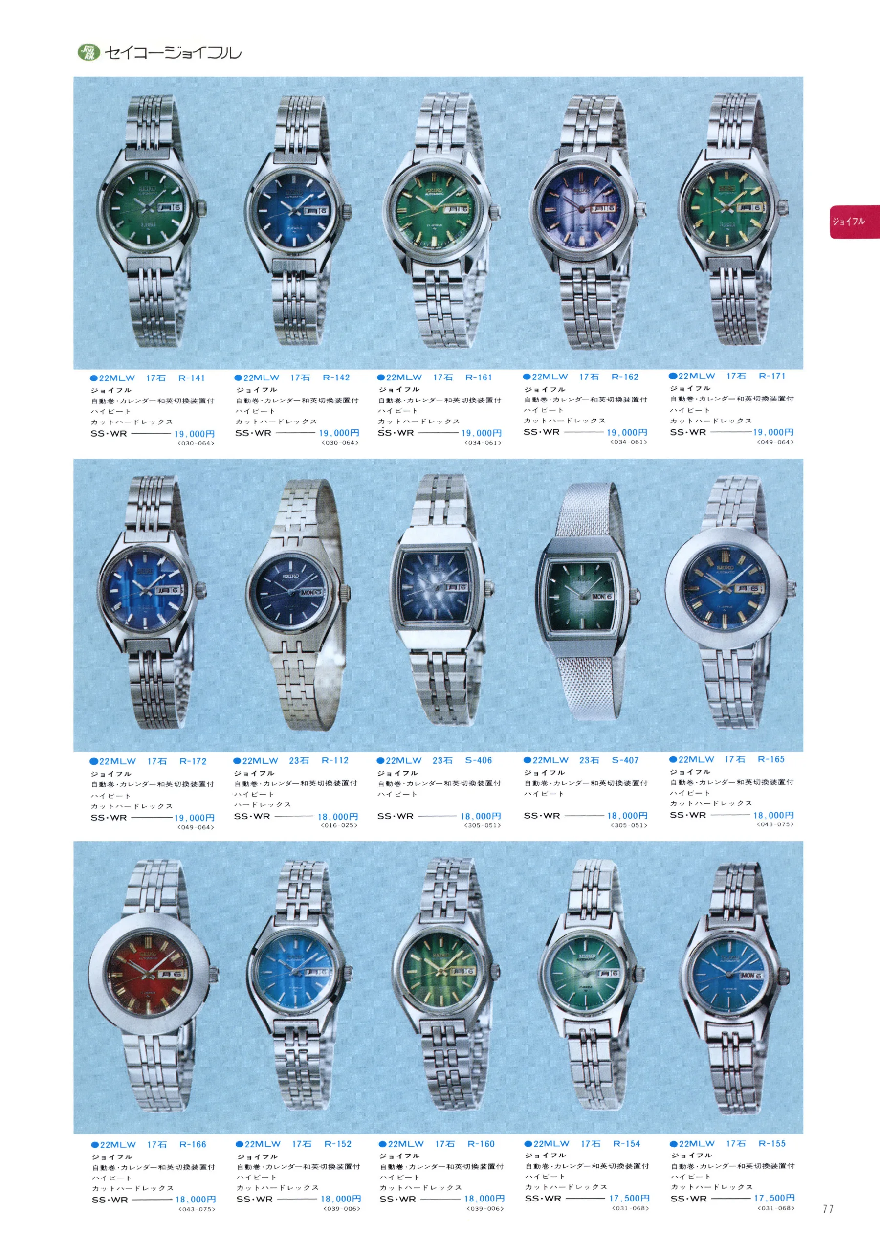 Seiko 1974, Scan page 83. Use the selection controls to identify a watch.