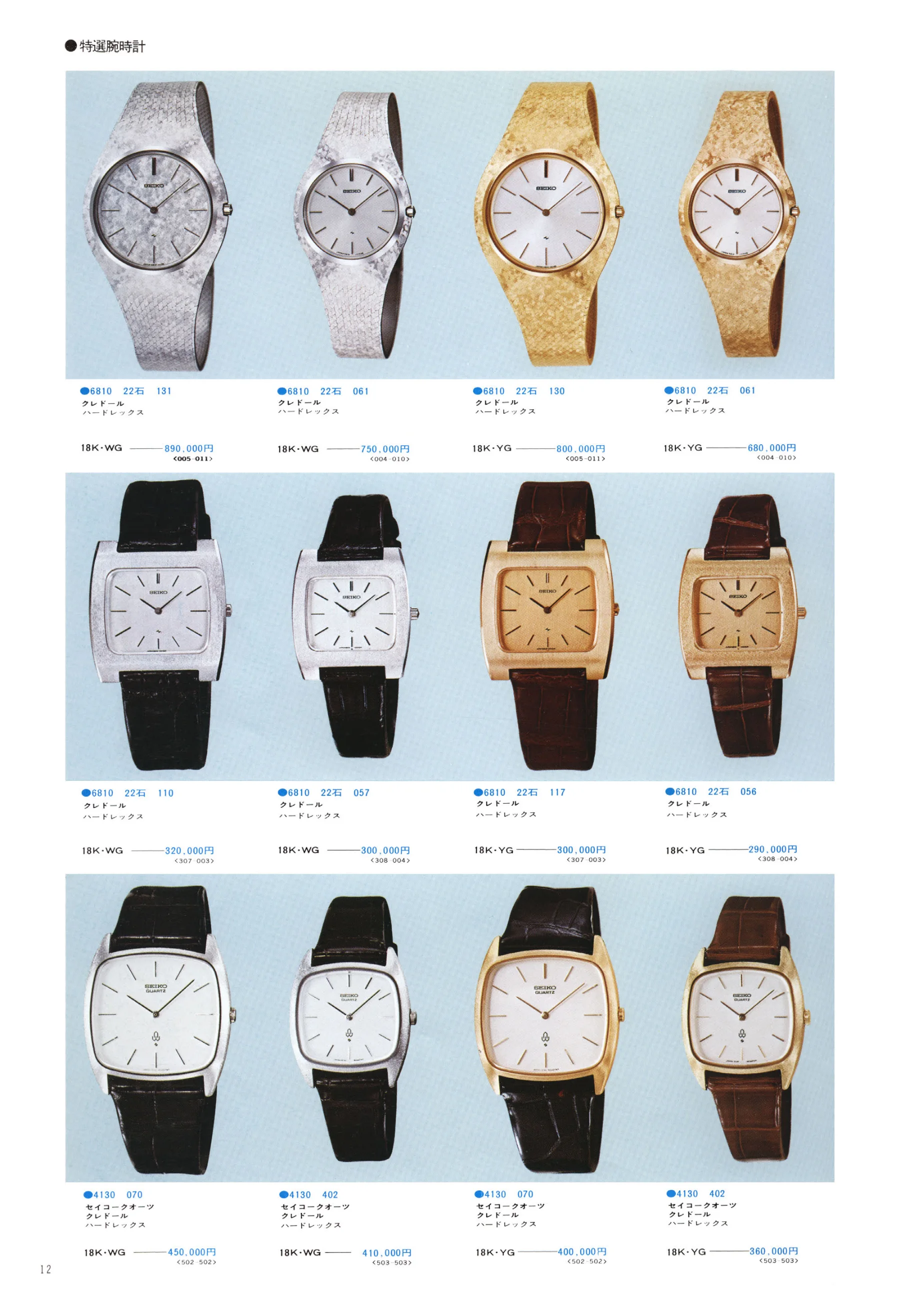 Seiko 1975, Scan page 16. Use the selection controls to identify a watch.