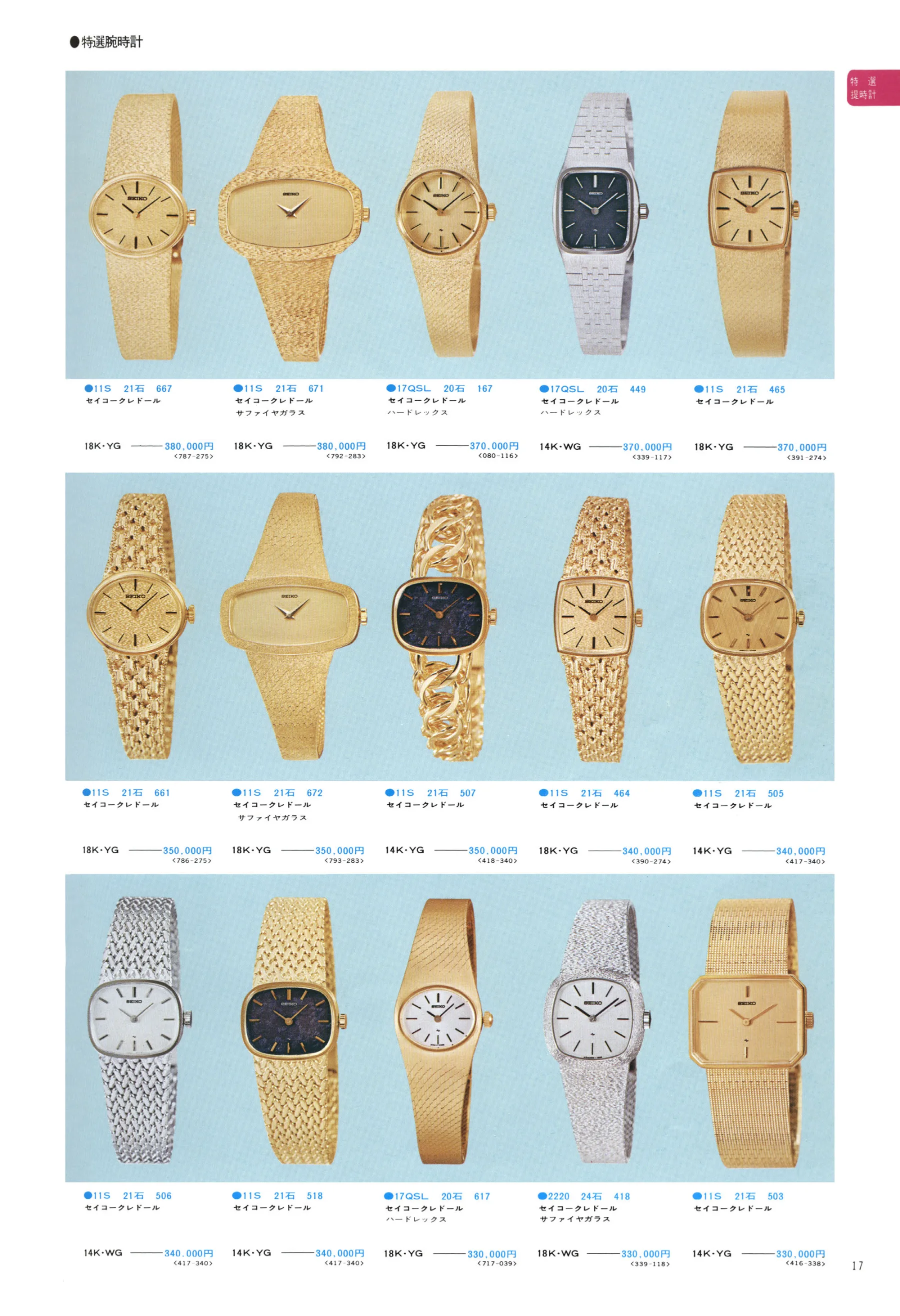 Seiko 1975, Scan page 21. Use the selection controls to identify a watch.