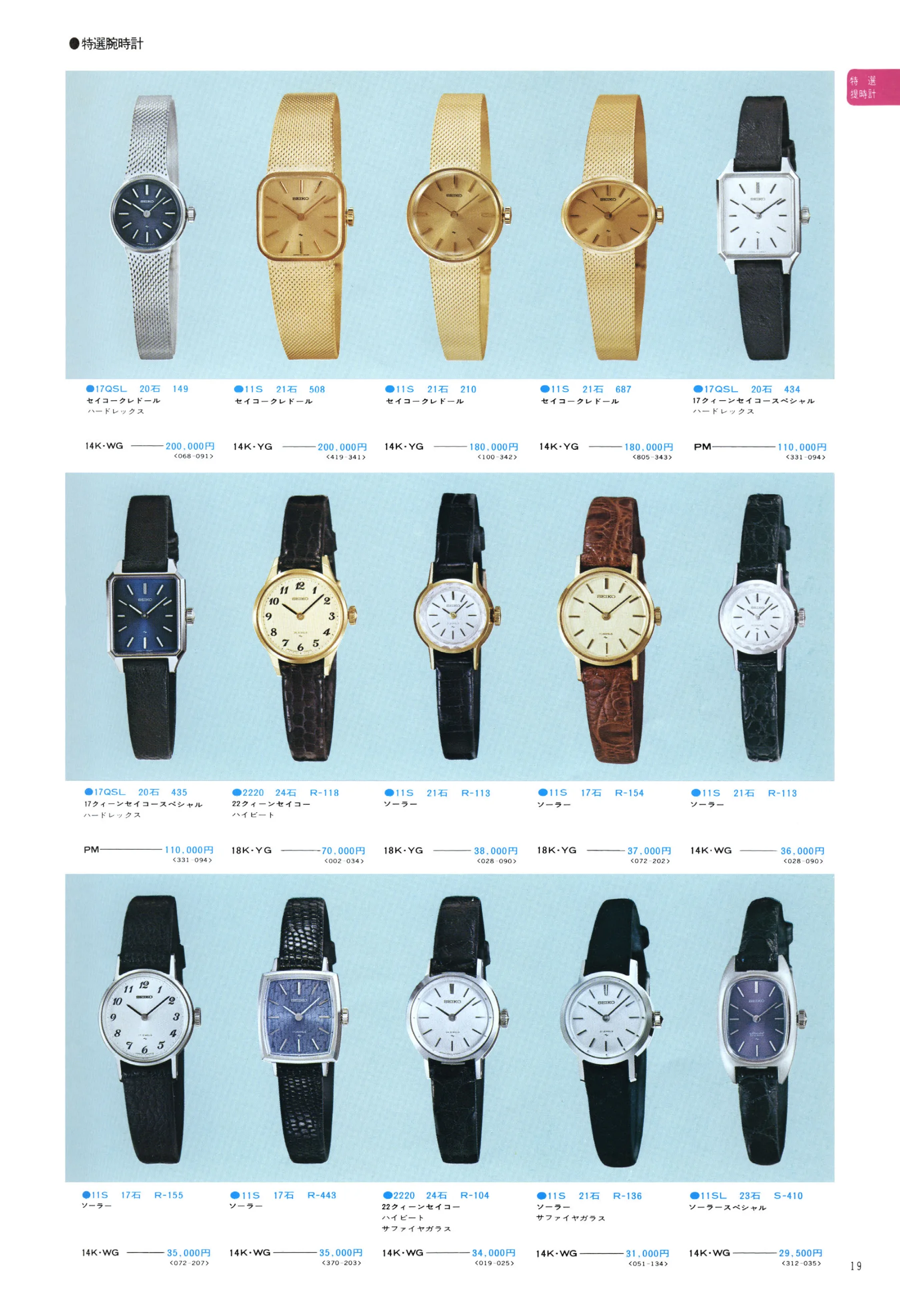 Seiko 1975, Scan page 23. Use the selection controls to identify a watch.