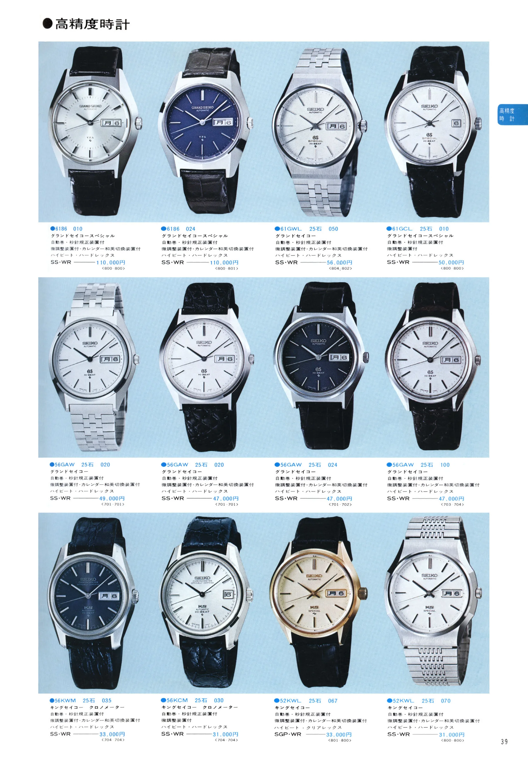 Seiko 1975, Scan page 43. Use the selection controls to identify a watch.