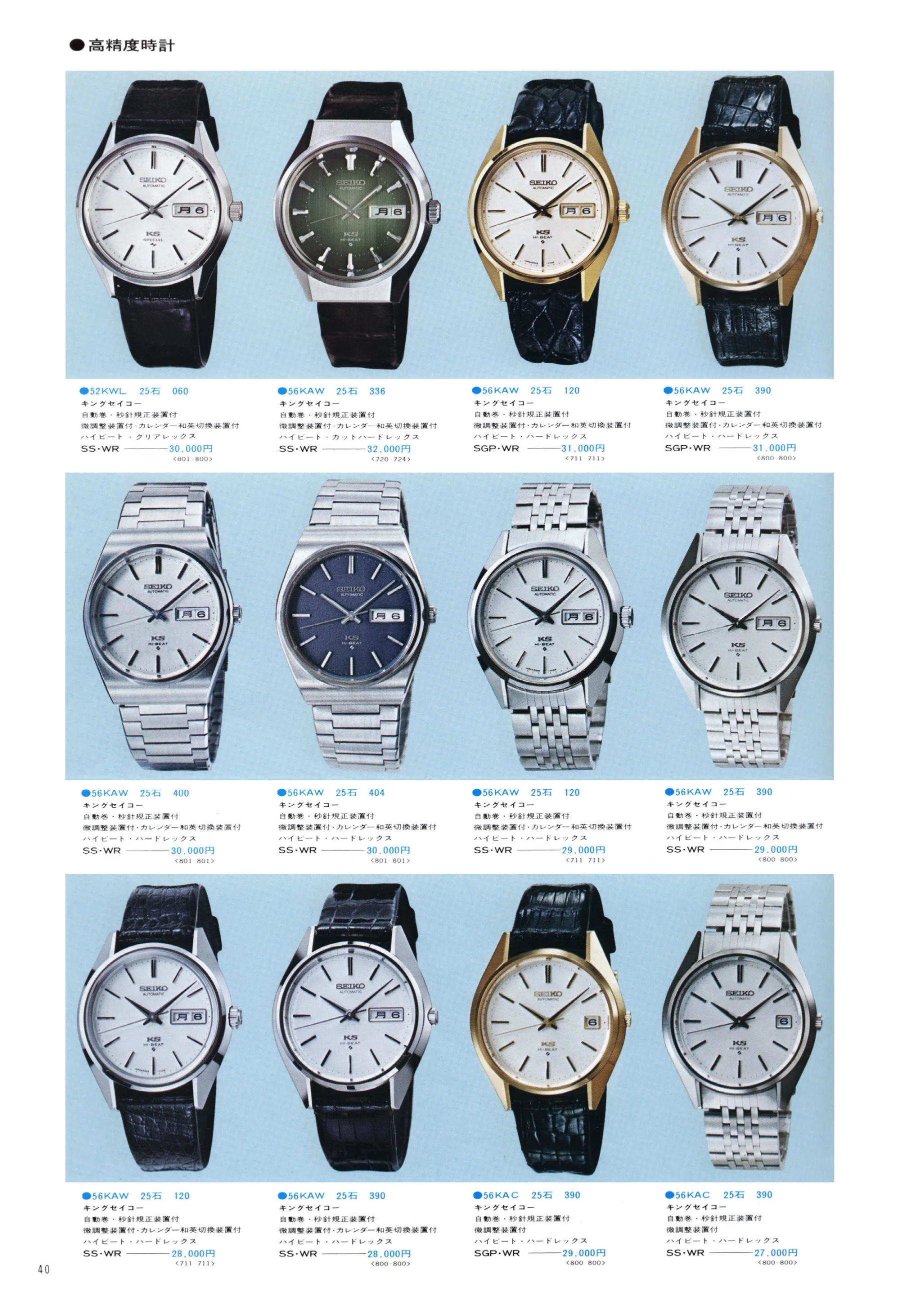 Seiko 1975, Scan page 44. Use the selection controls to identify a watch.