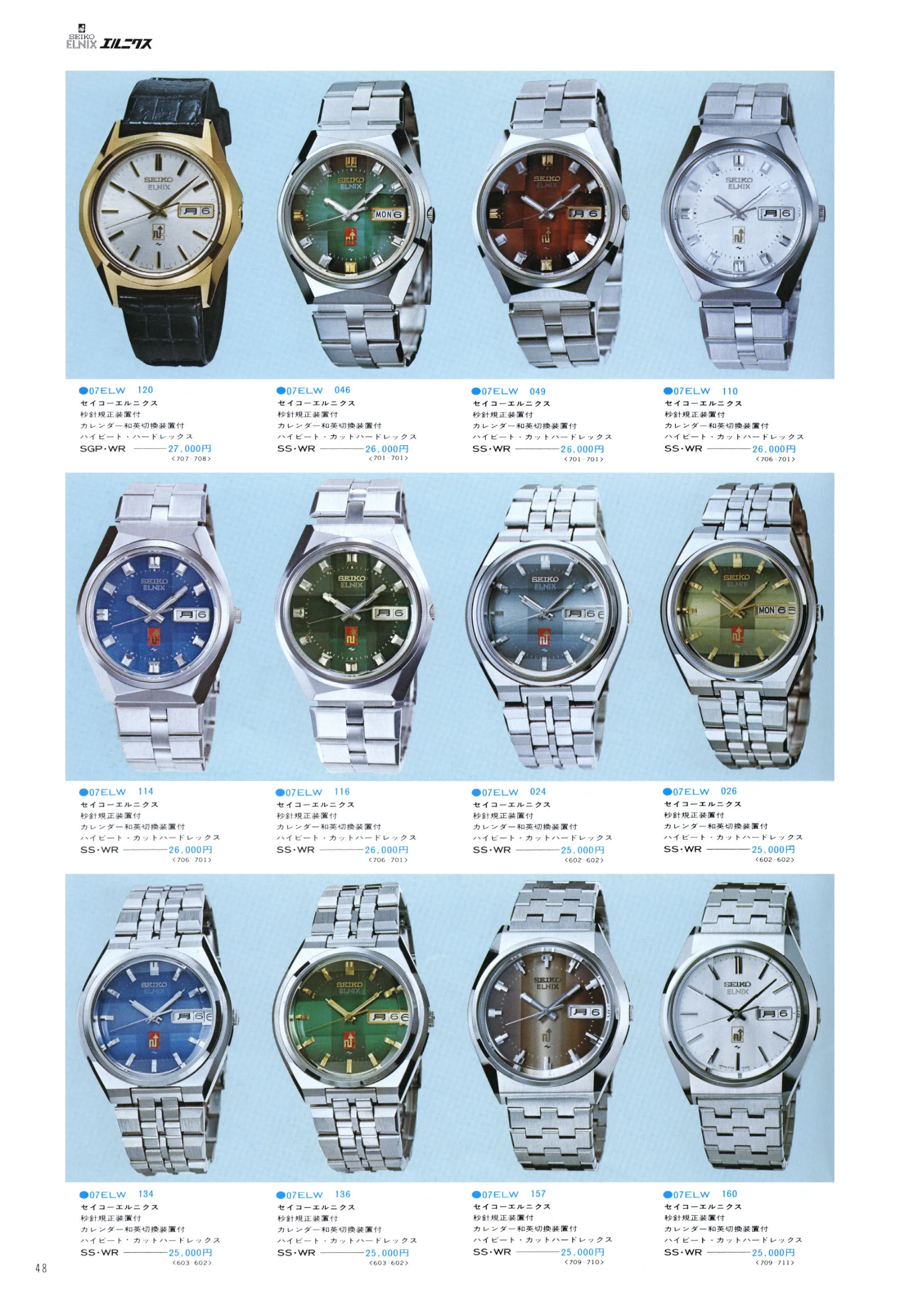 Seiko 1975, Scan page 52. Use the selection controls to identify a watch.