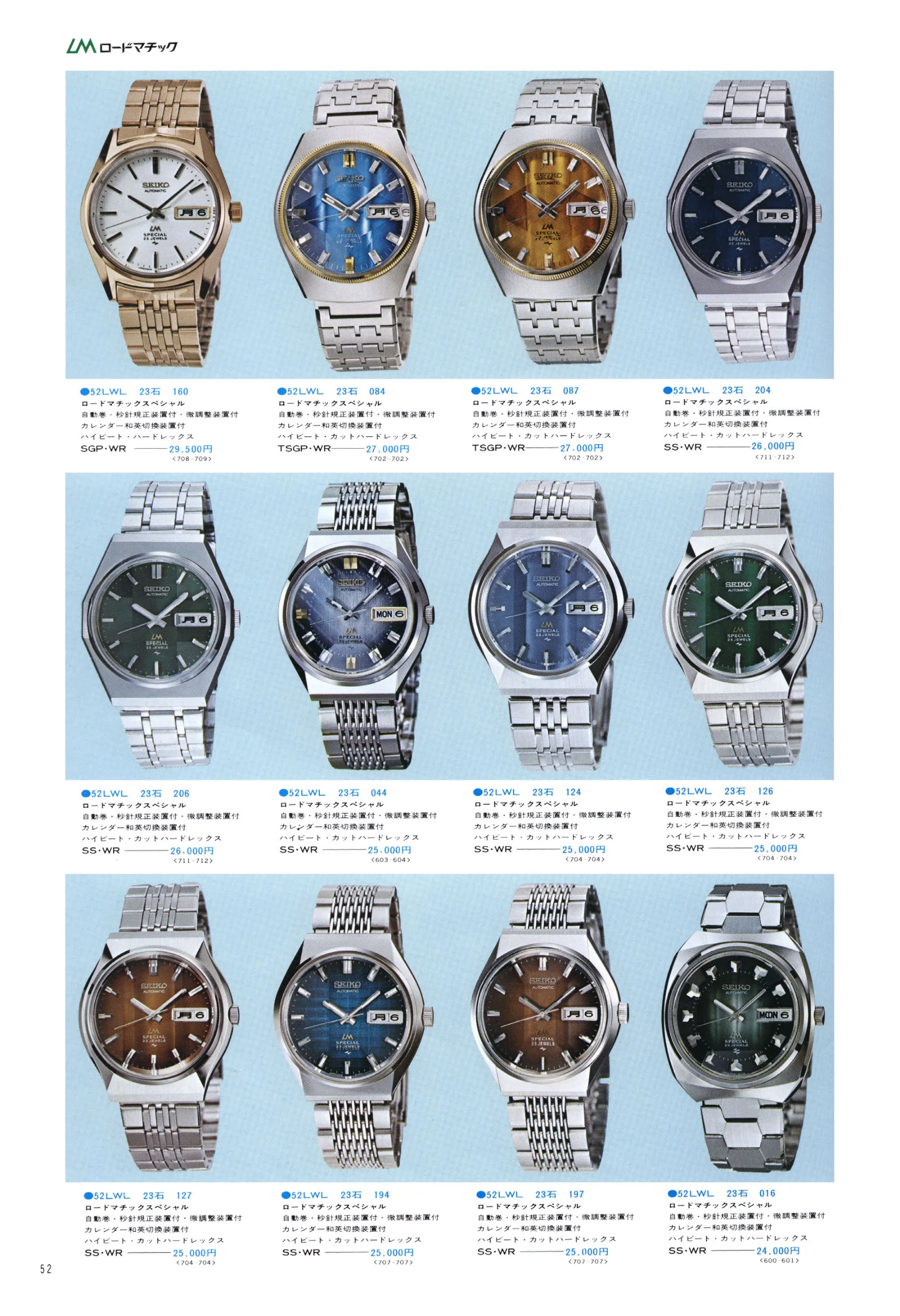 Seiko 1975, Scan page 56. Use the selection controls to identify a watch.