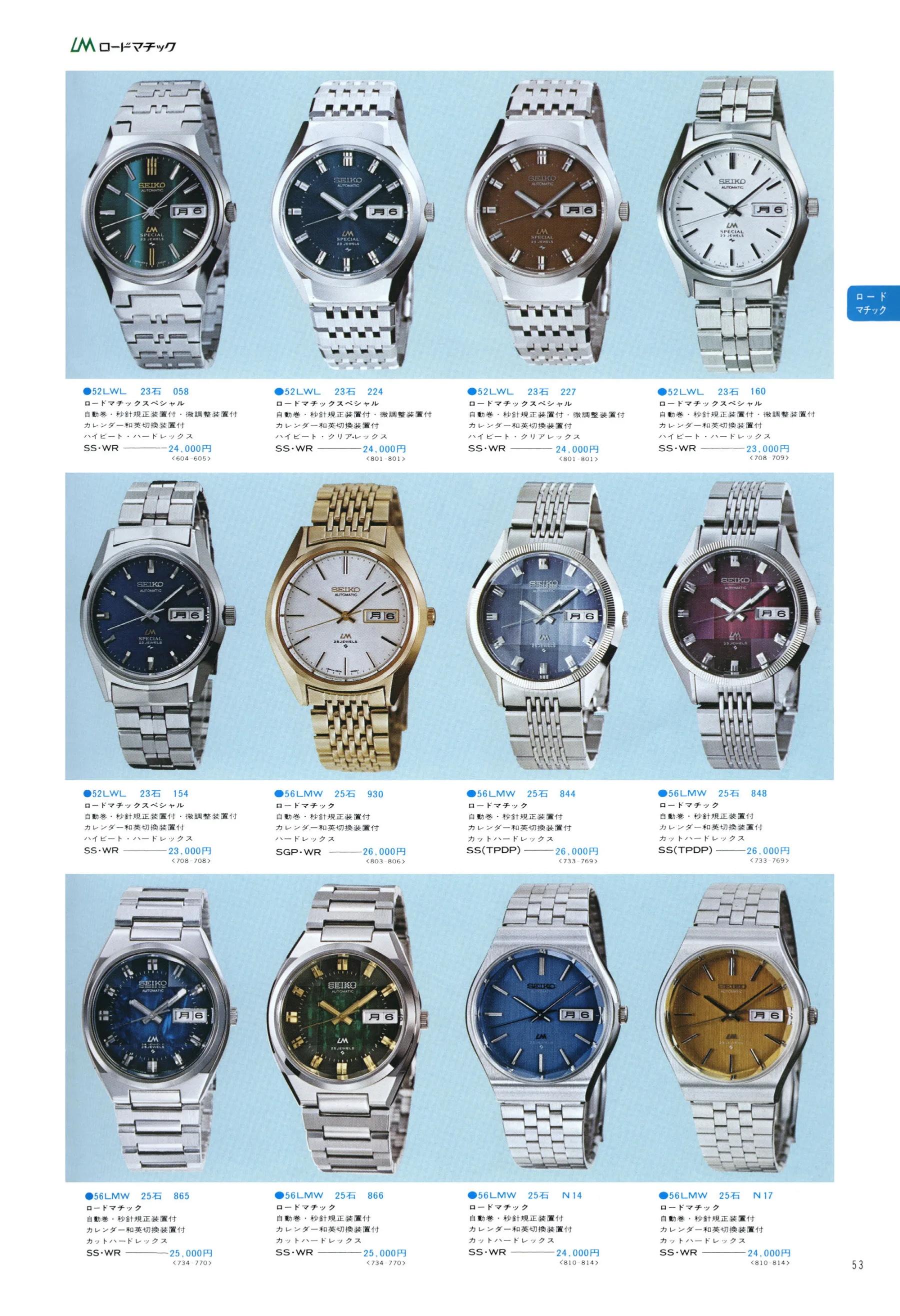 Seiko 1975, Scan page 57. Use the selection controls to identify a watch.