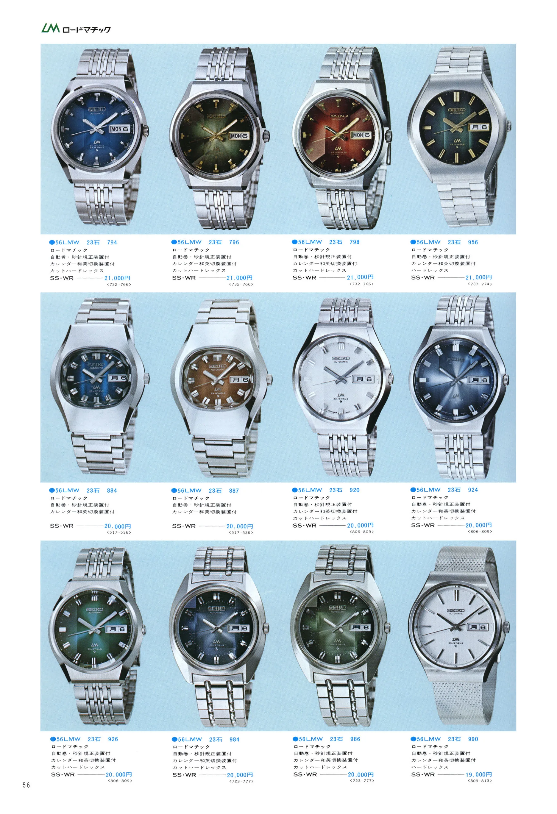 Seiko 1975, Scan page 60. Use the selection controls to identify a watch.