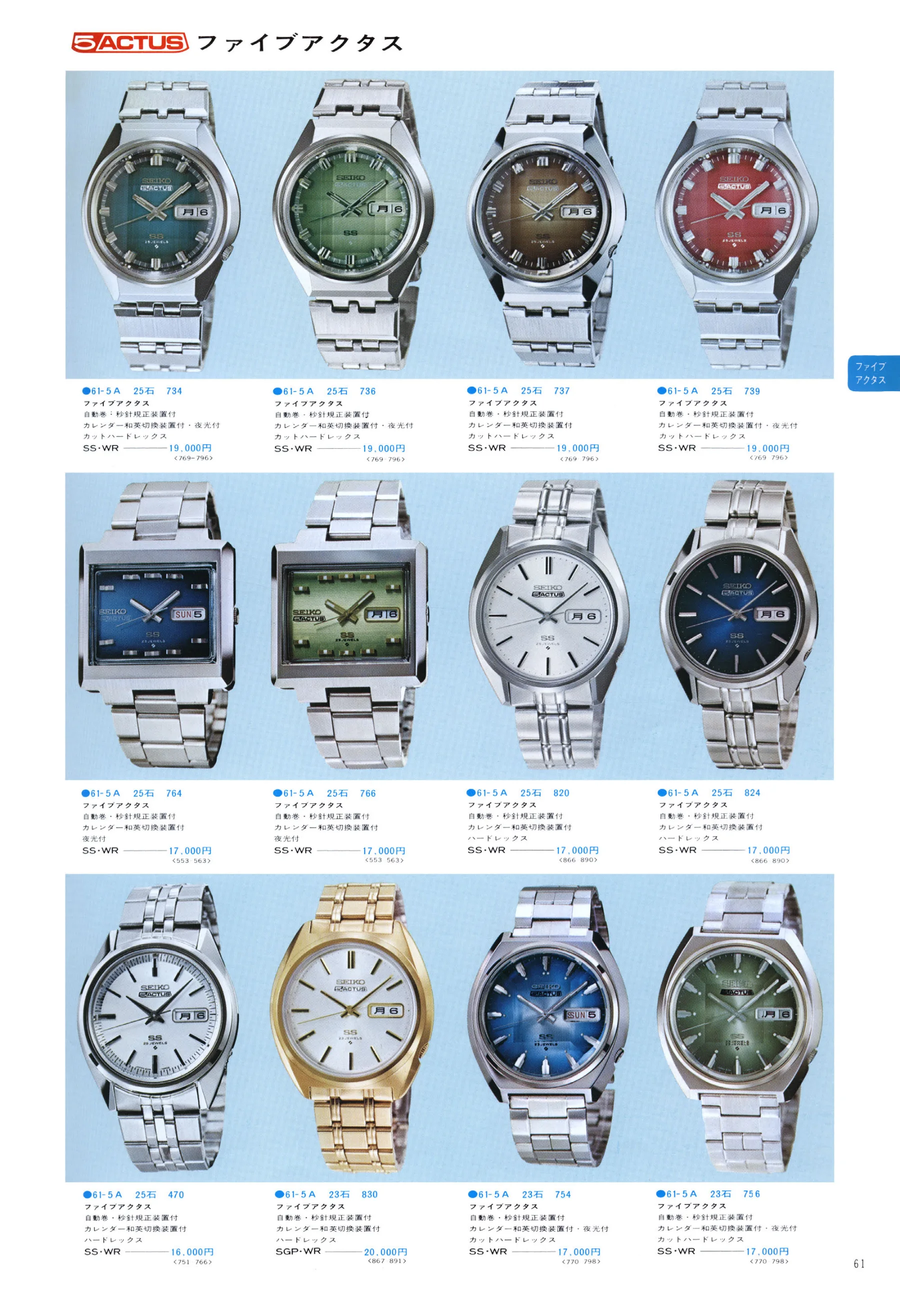Seiko 1975, Scan page 65. Use the selection controls to identify a watch.
