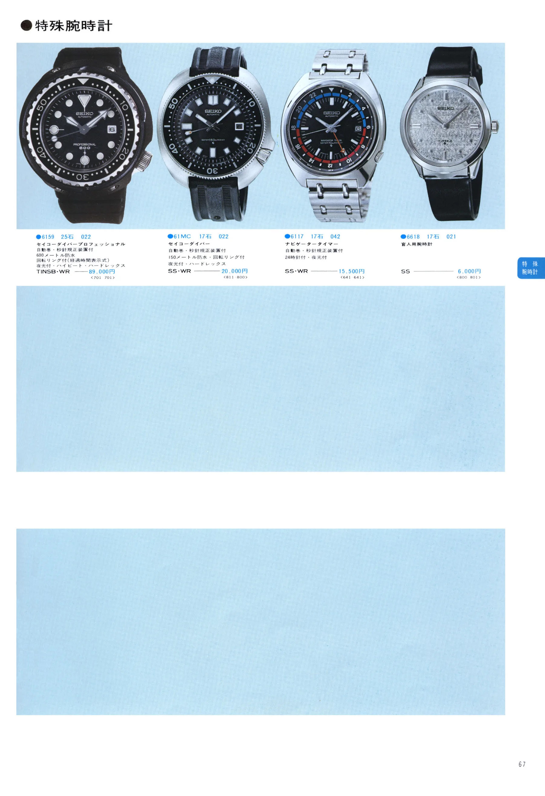 Seiko 1975, Scan page 71. Use the selection controls to identify a watch.
