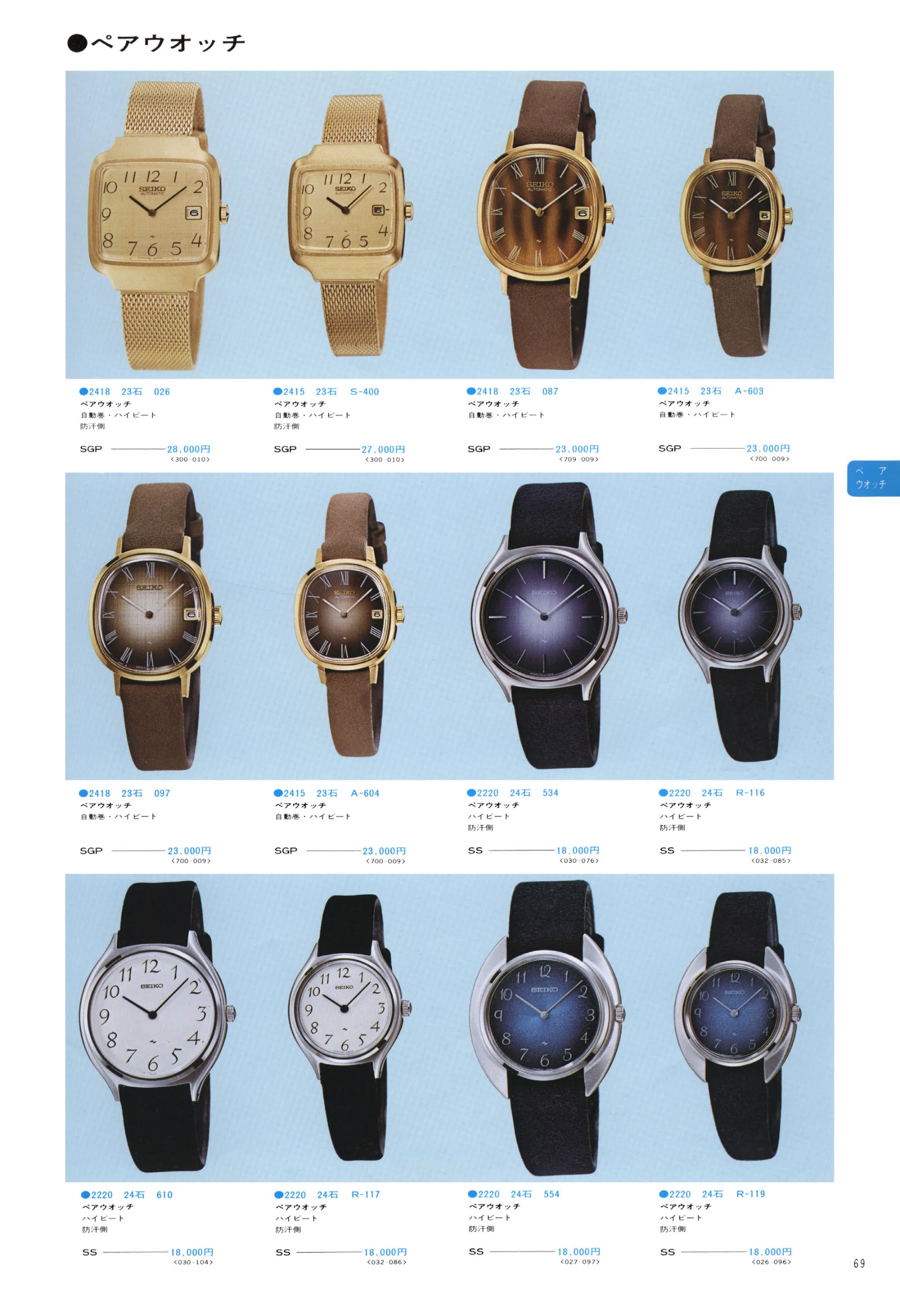 Seiko 1975, Scan page 73. Use the selection controls to identify a watch.