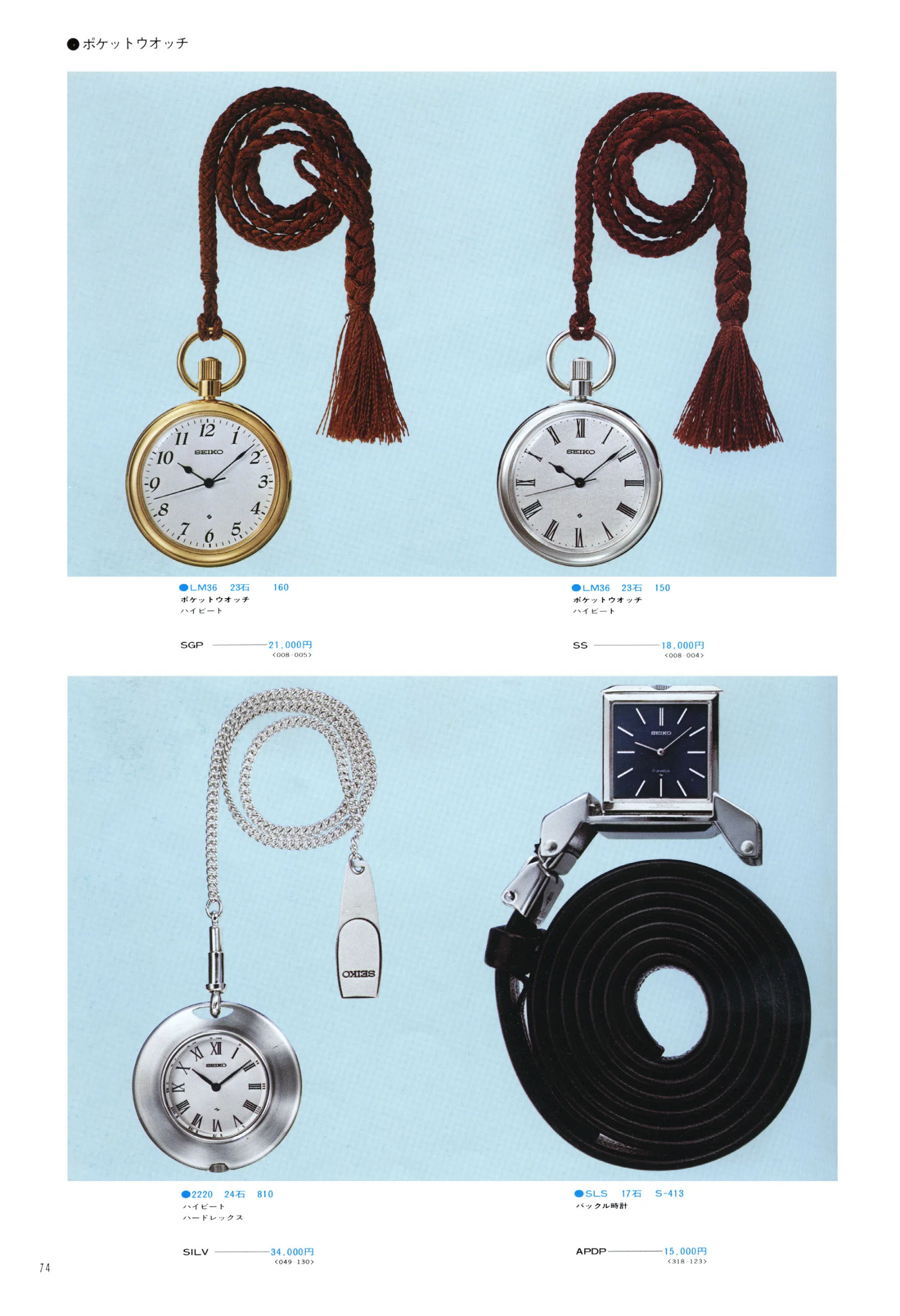 Seiko 1975, Scan page 78. Use the selection controls to identify a watch.
