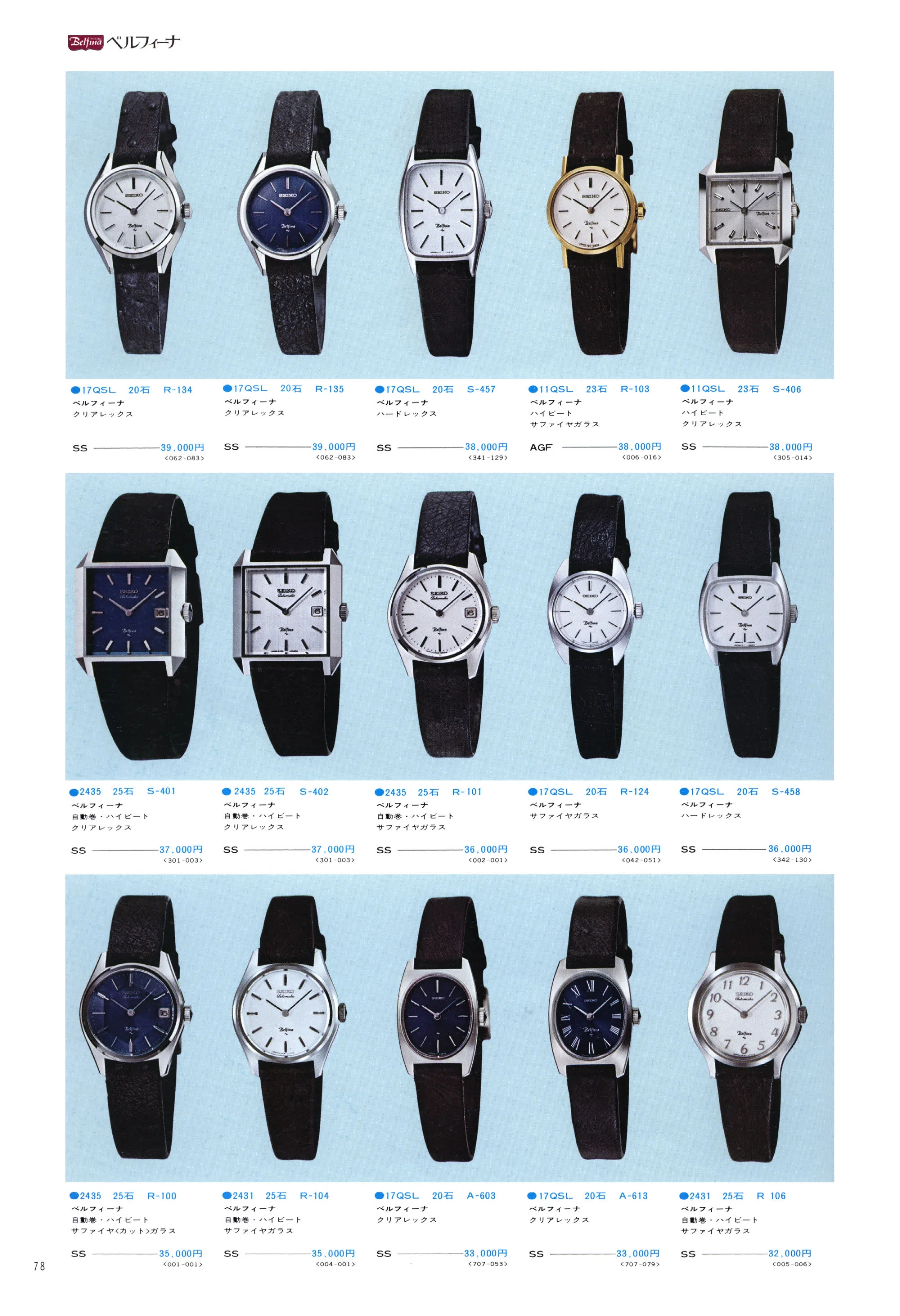 Seiko 1975, Scan page 82. Use the selection controls to identify a watch.