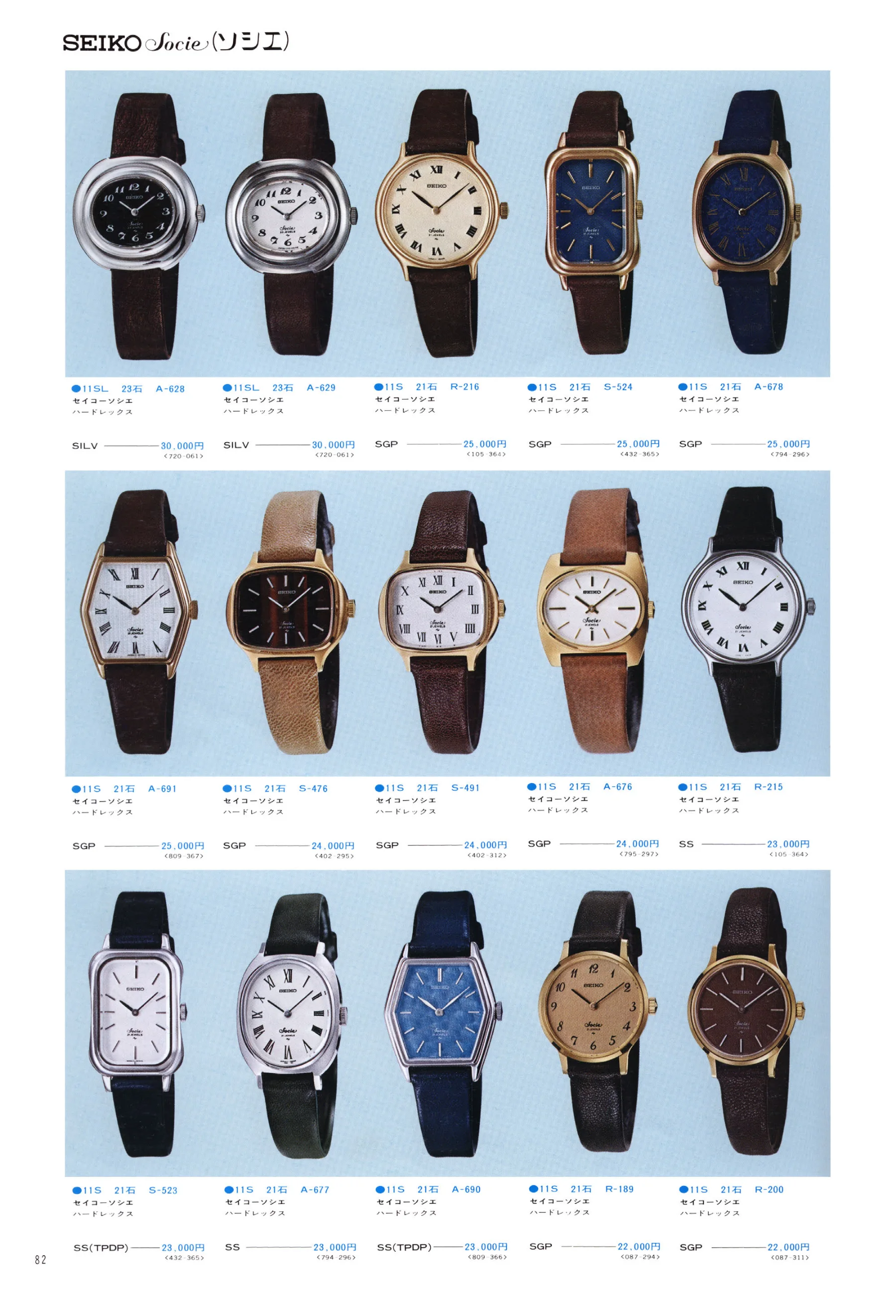 Seiko 1975, Scan page 86. Use the selection controls to identify a watch.