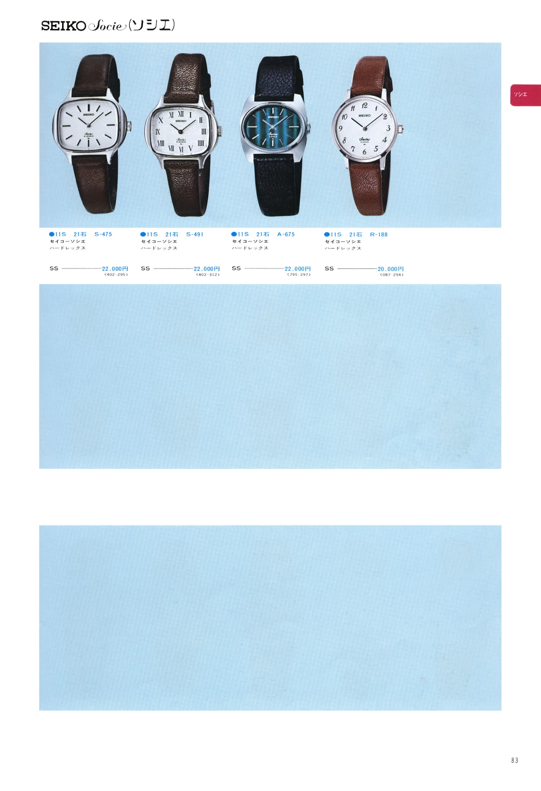 Seiko 1975, Scan page 87. Use the selection controls to identify a watch.