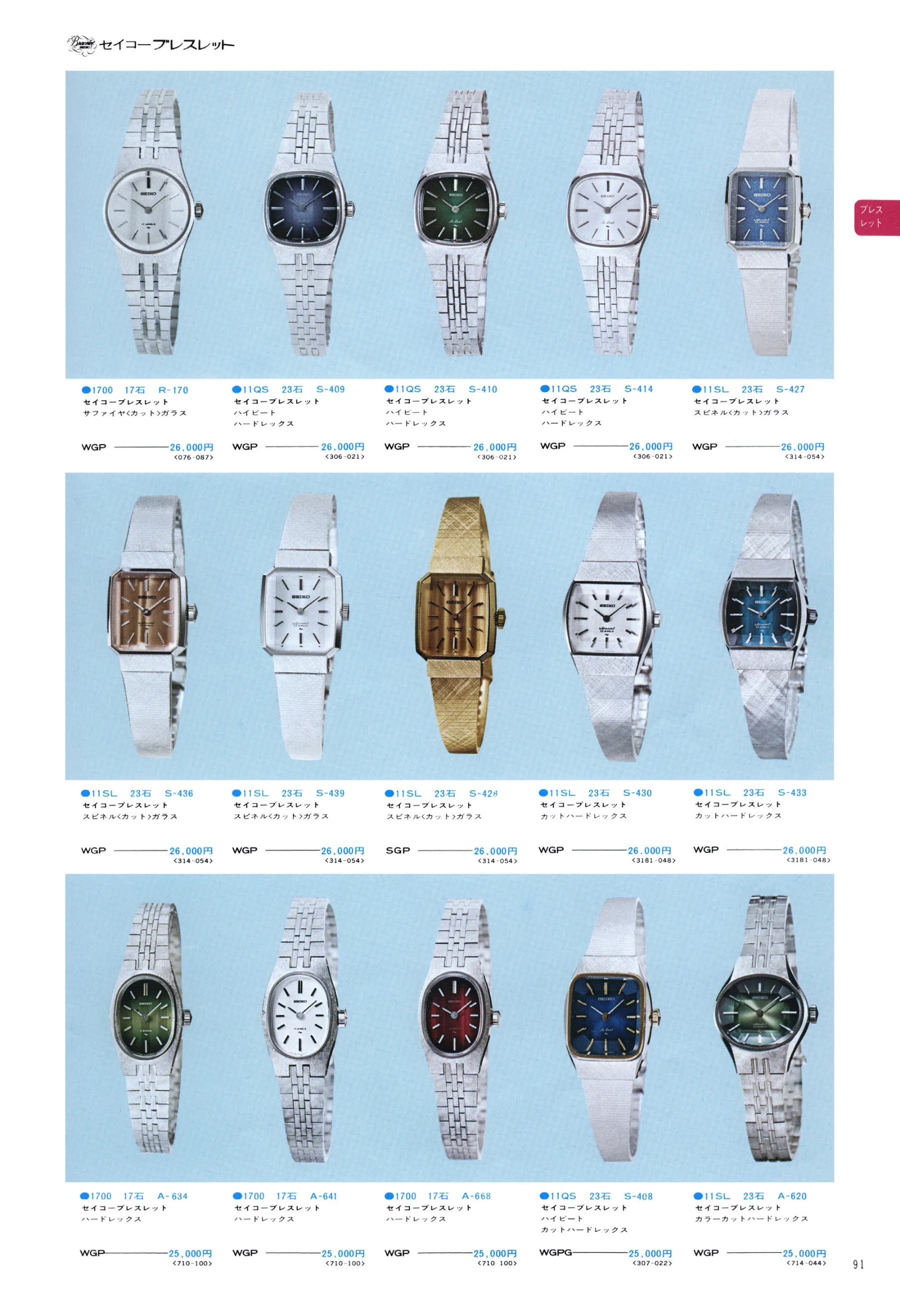Seiko 1975, Scan page 95. Use the selection controls to identify a watch.