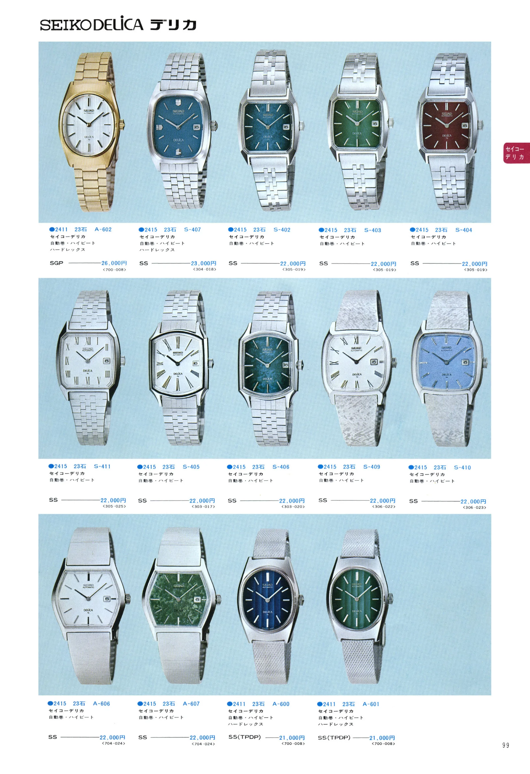 Seiko 1975, Scan page 103. Use the selection controls to identify a watch.