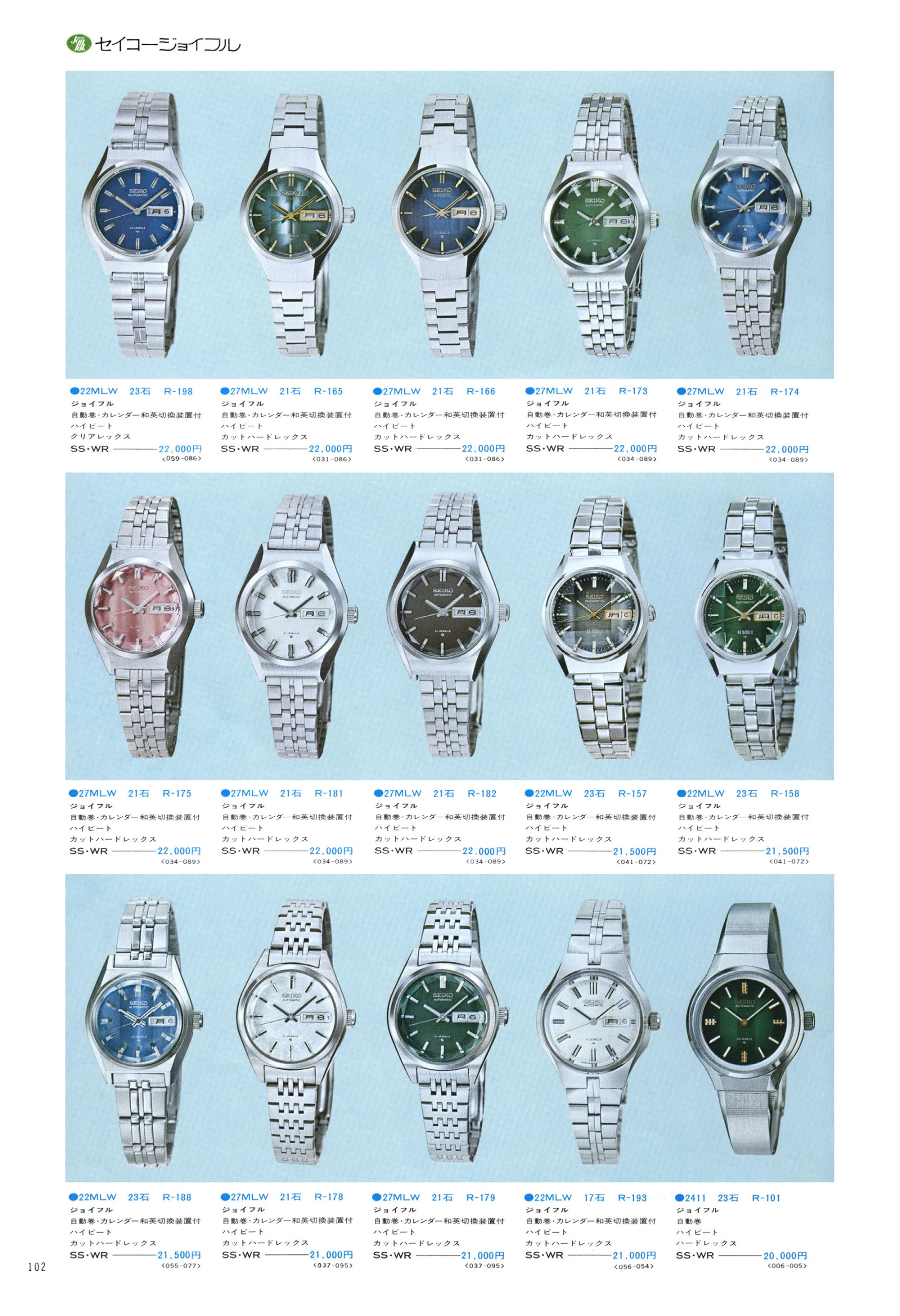 Seiko 1975, Scan page 106. Use the selection controls to identify a watch.