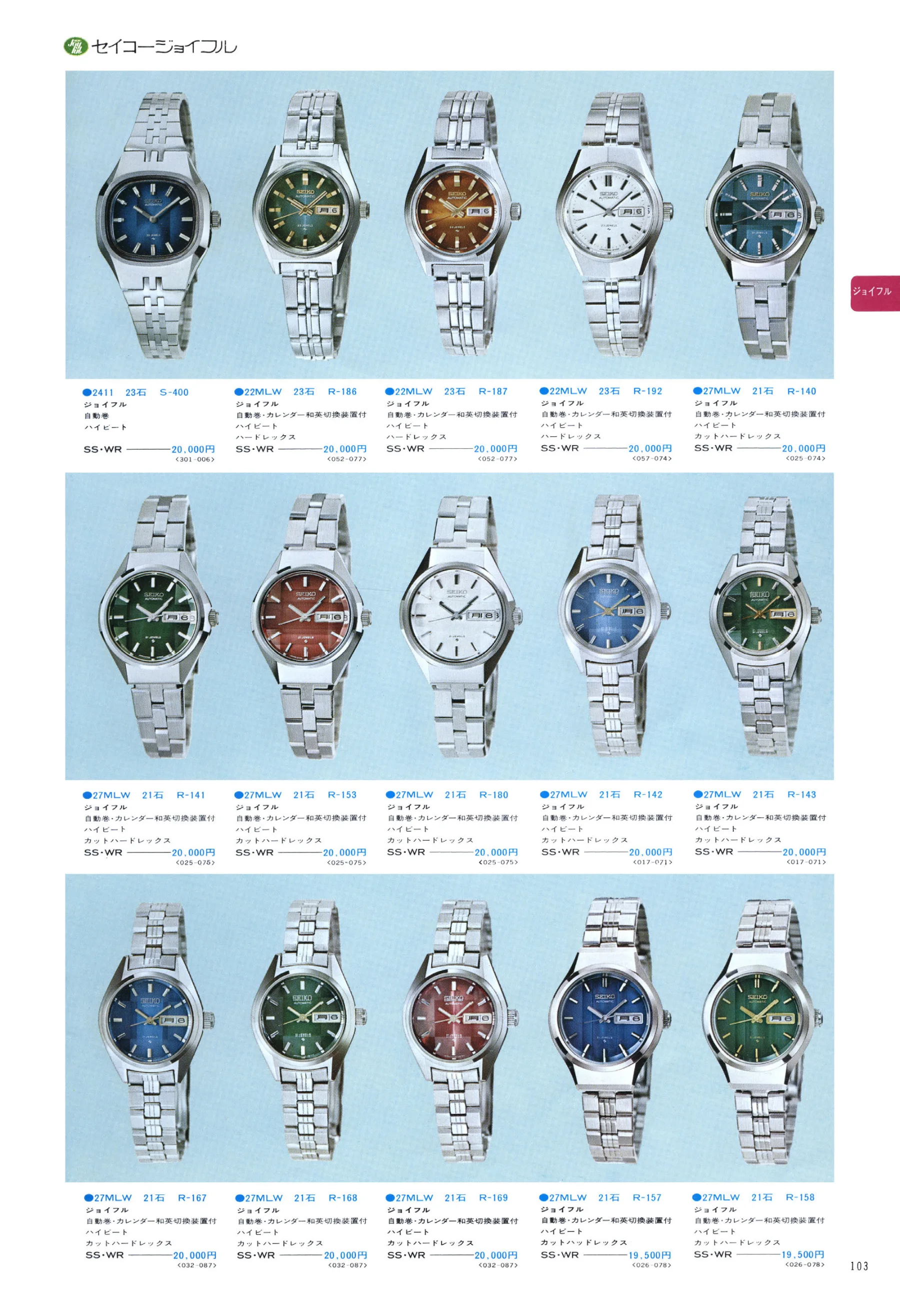 Seiko 1975, Scan page 107. Use the selection controls to identify a watch.