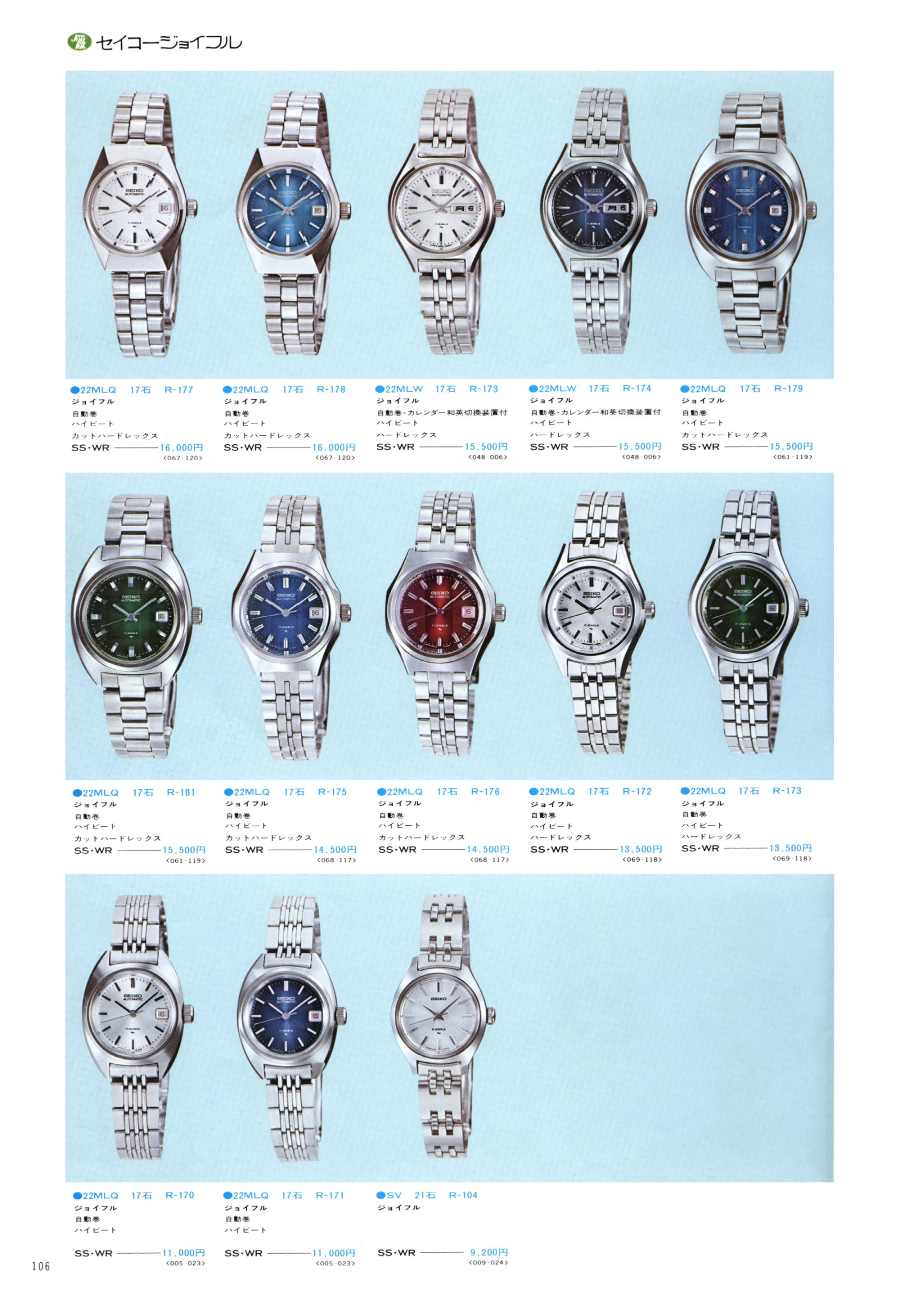 Seiko 1975, Scan page 110. Use the selection controls to identify a watch.